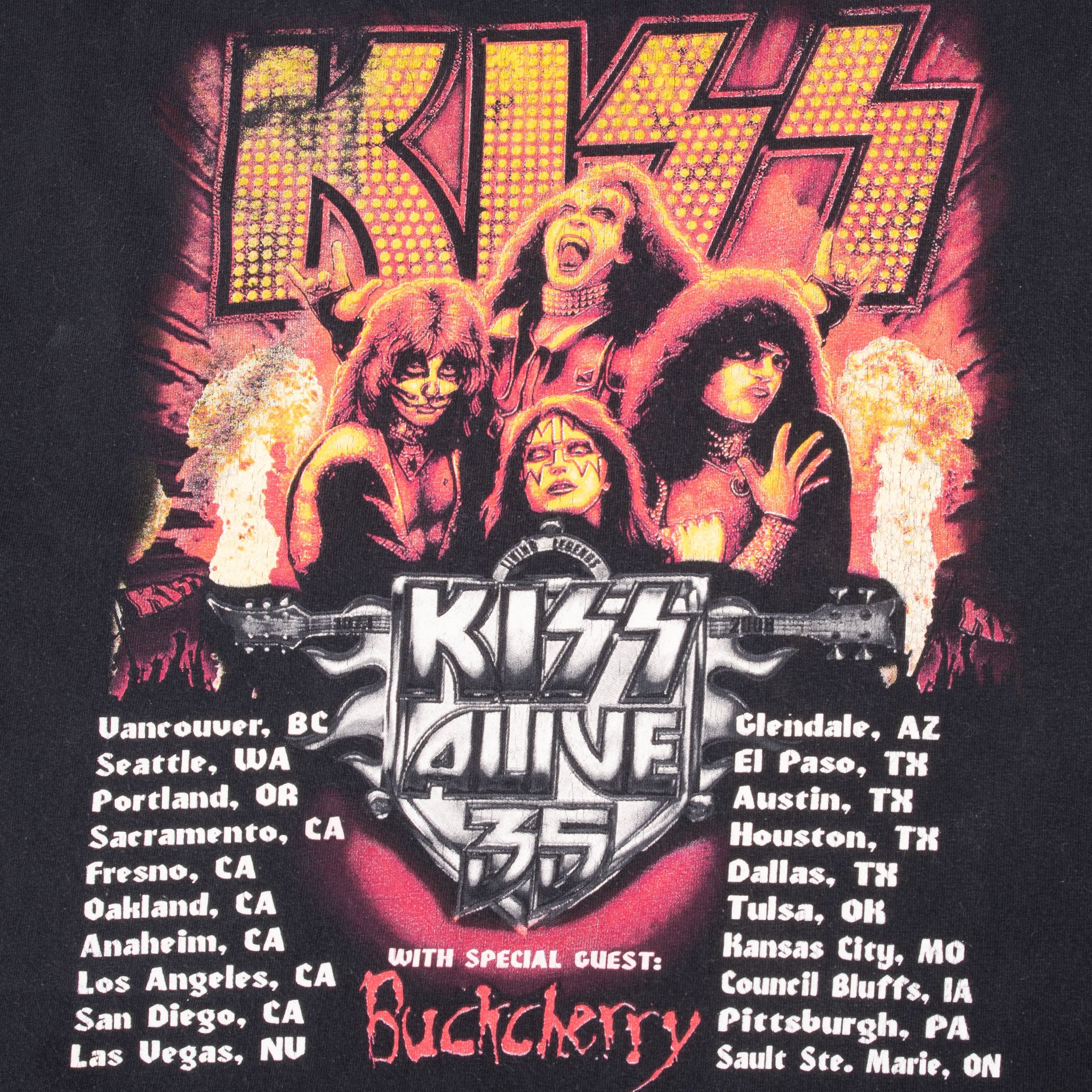 Vintage Kiss Alive 35 Tour 2009 Tee Shirt Size Medium