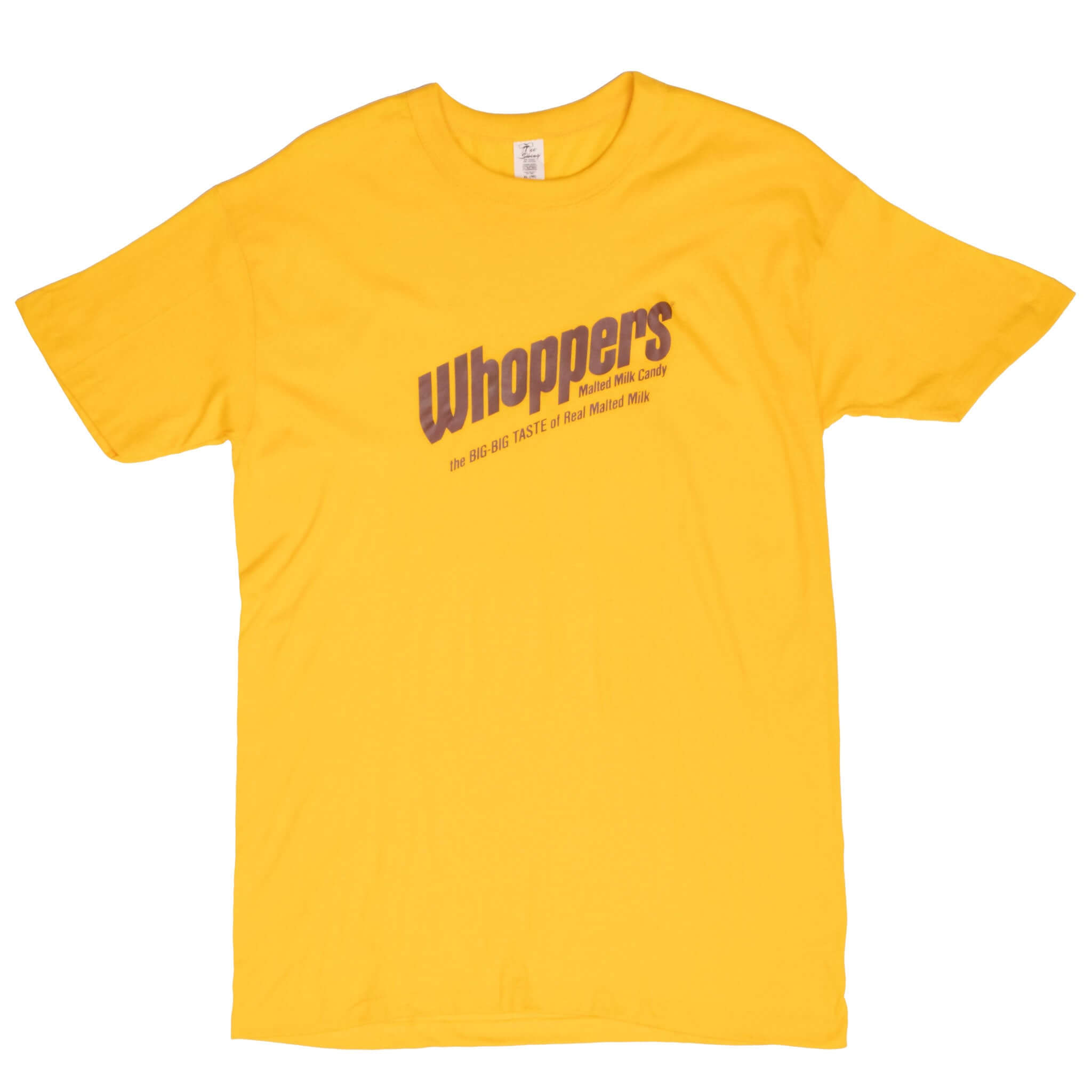 Vintage Whoopers Candy Yellow Tee Shirt 1980S Size Medium Made In Usa With Single Stitch Sleeves