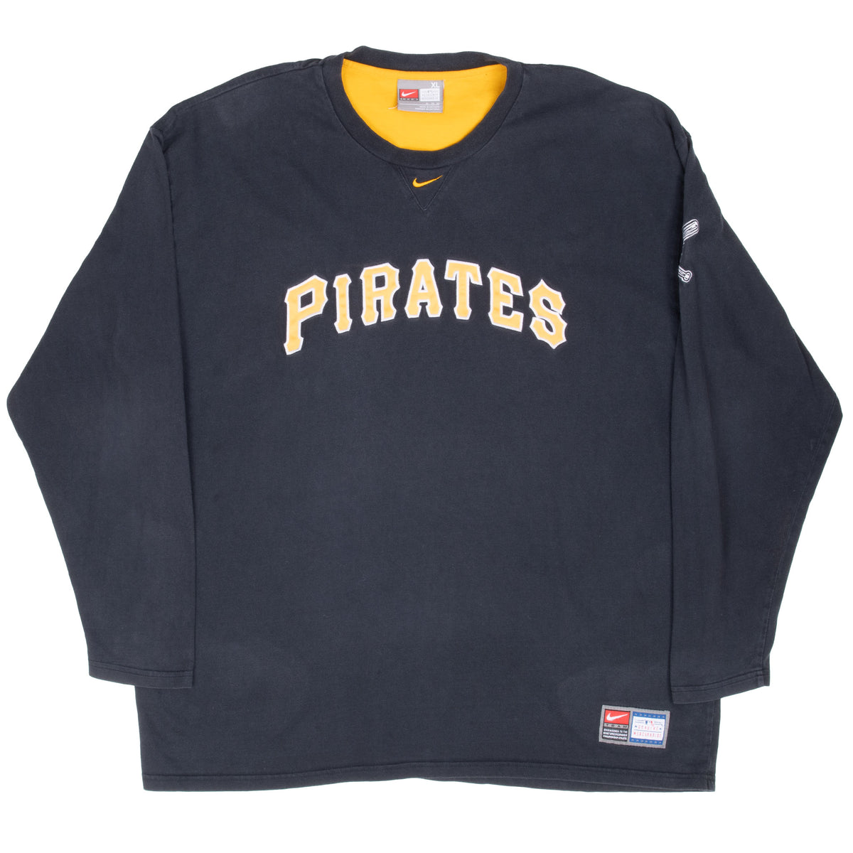 Vintage Nike Mlb Pittsburgh Pirates 2000S Center Swoosh Long Sleeve Tee Shirt Size XL