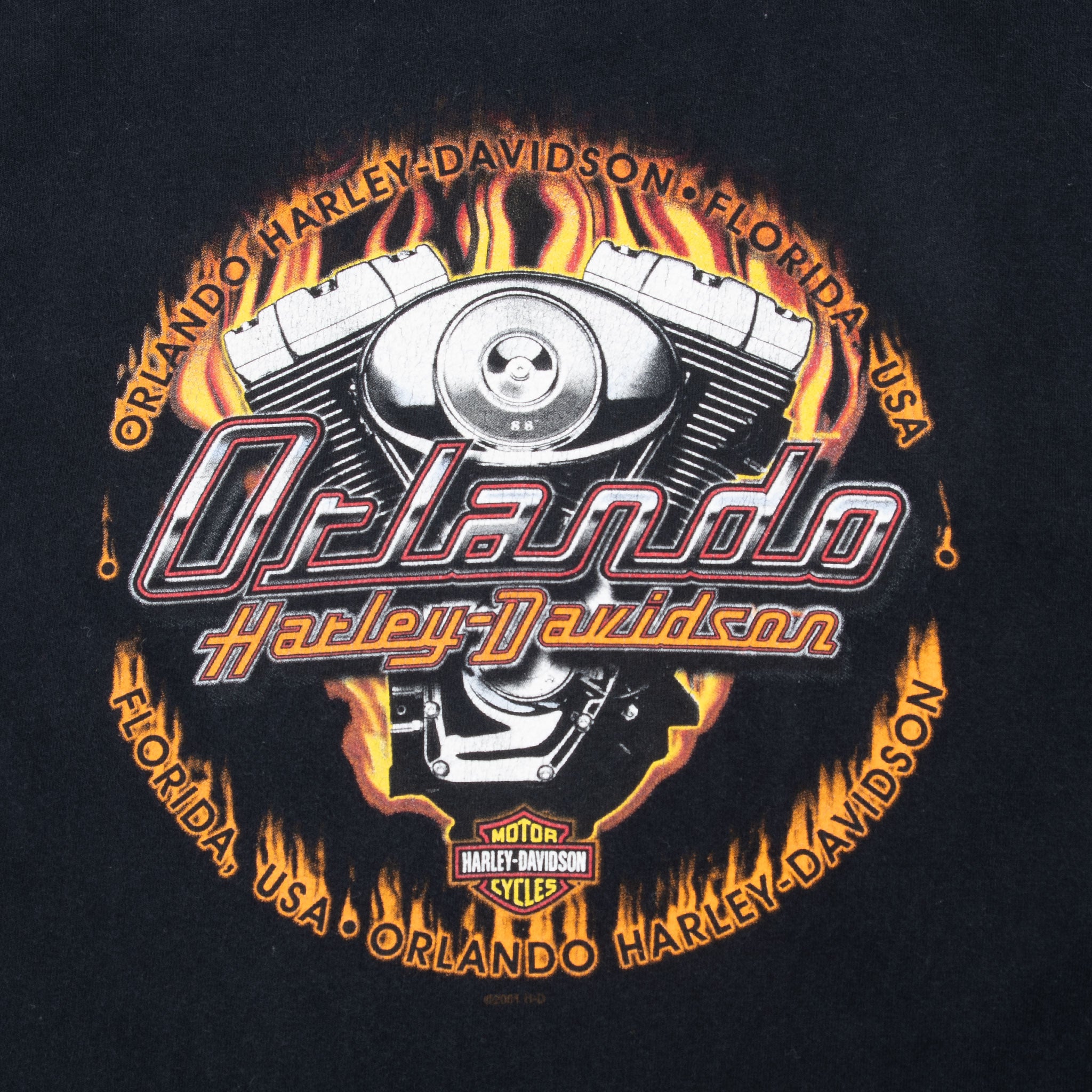 Vintage Harley Davidson Orlando Florida 2005 Tee Shirt Size Medium