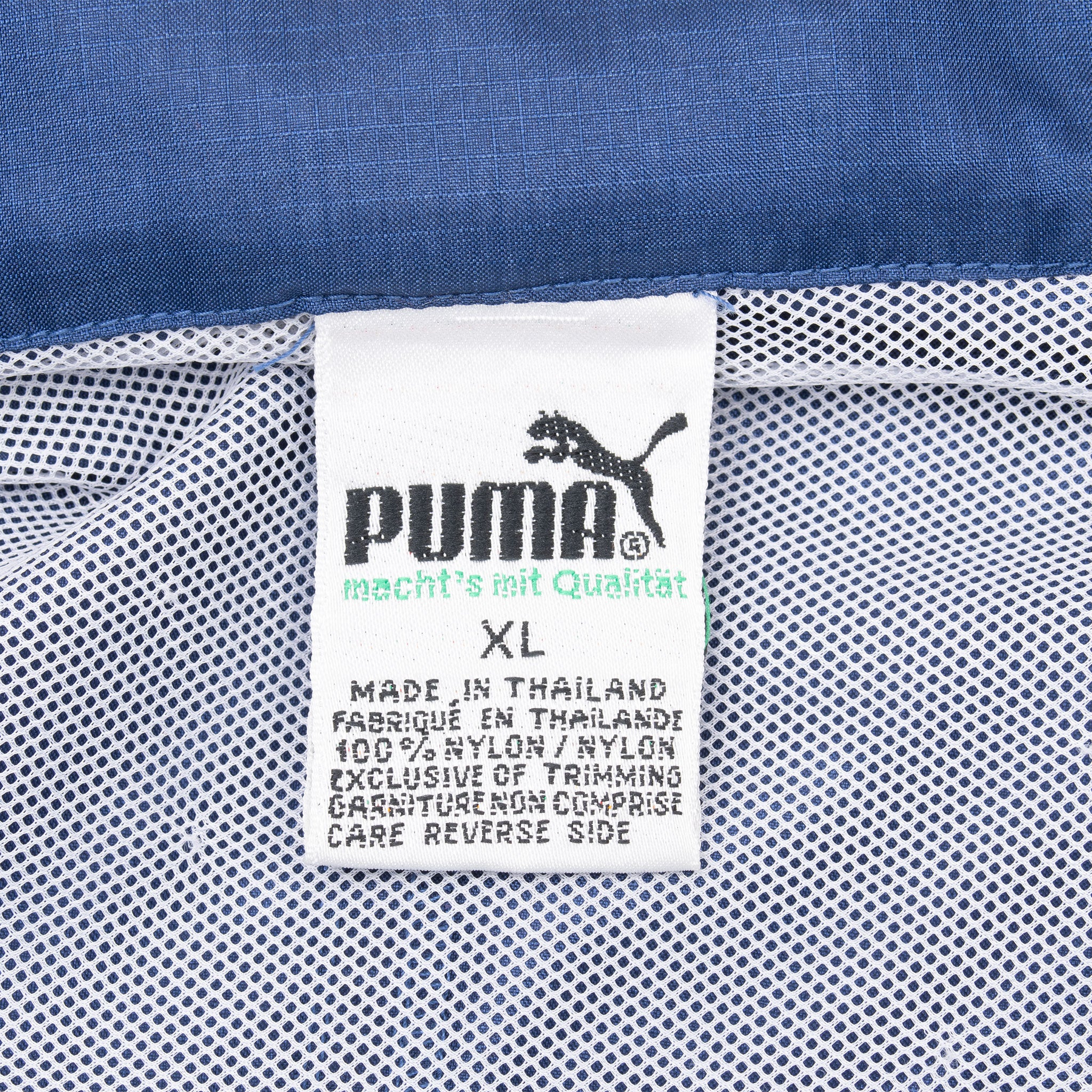 Vintage Puma Blue Neon Windbreaker Jacket 1980S Size XL