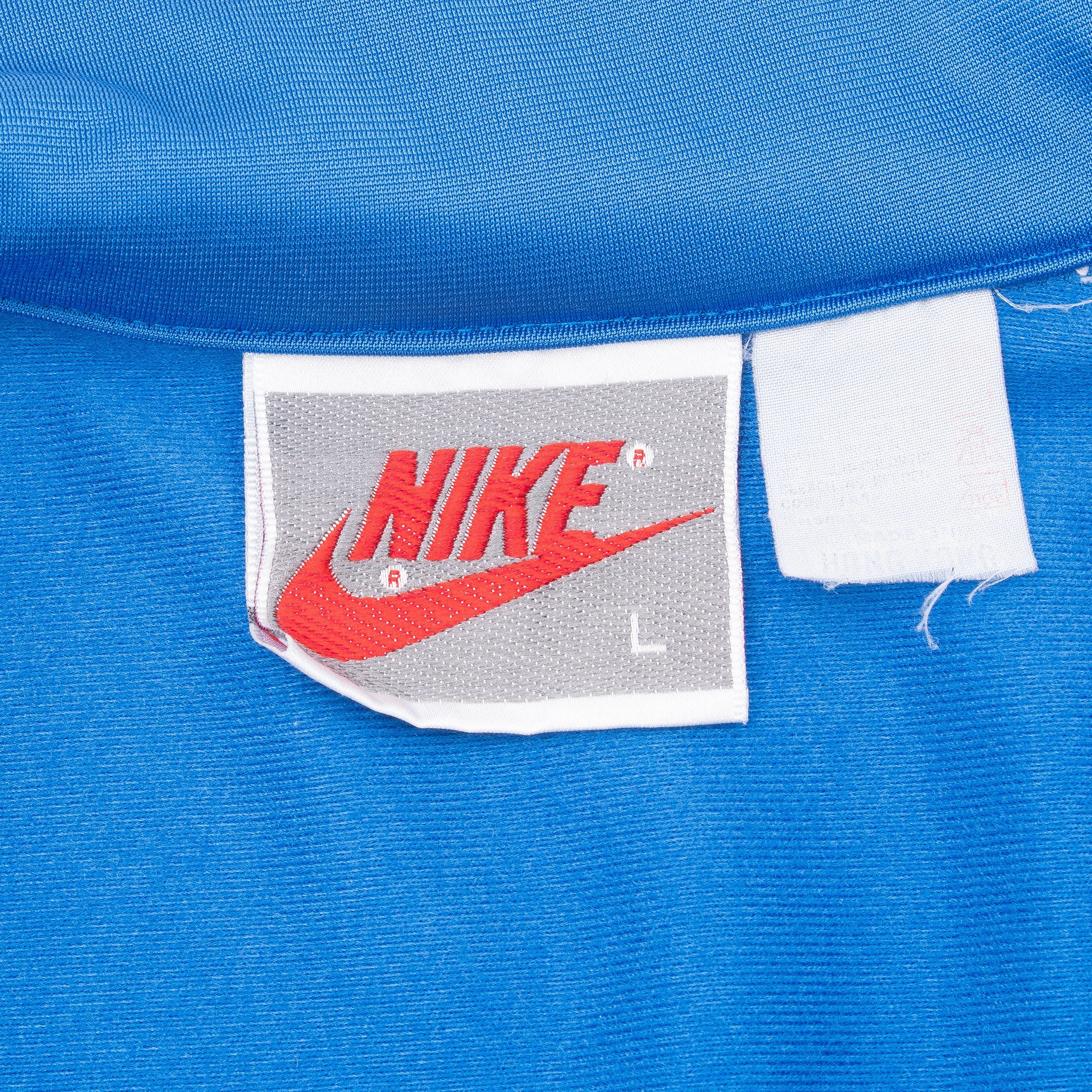 Vintage Nike Swoosh White Blue Tracksuit Jacket Late 1980S Size Large