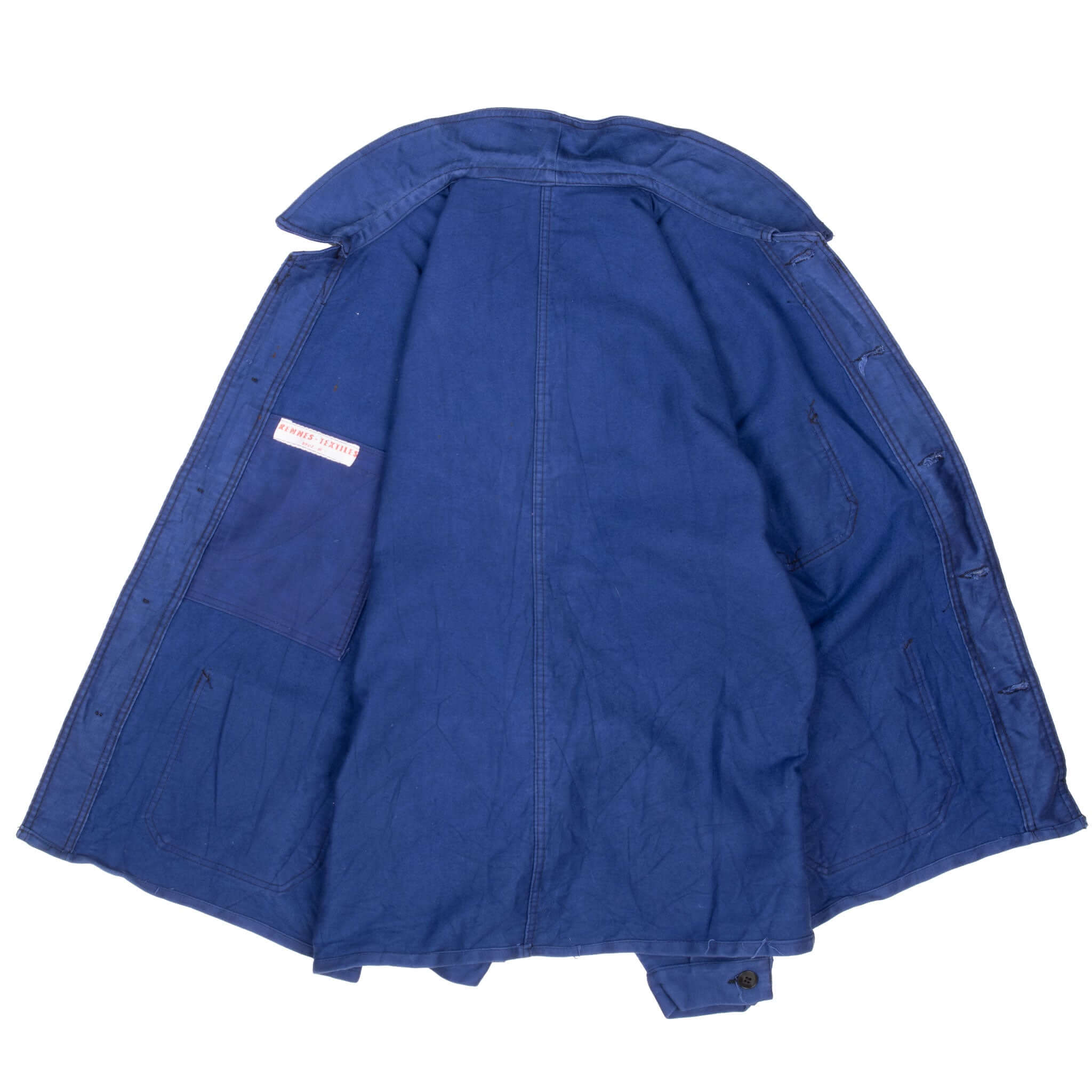 Vintage French Workwear Rennes Textiles Jacket 1960S Size Medium Made In France