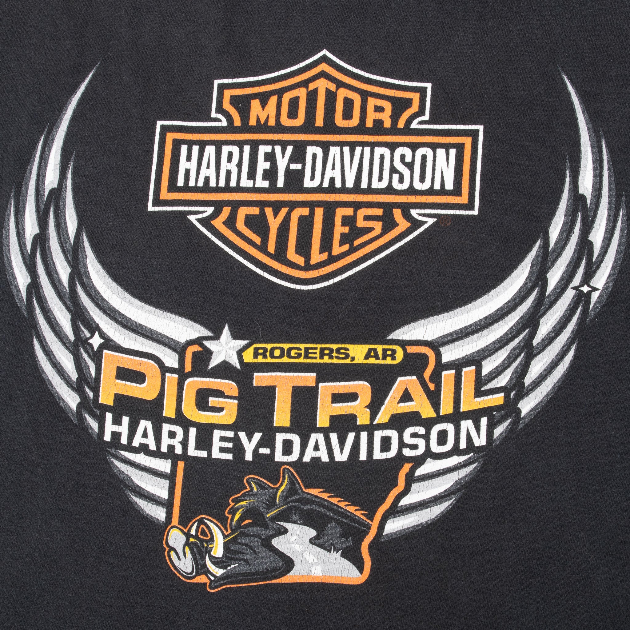 Vintage Harley Davidson Rocks Rogers Arkansas 2007 Tee Shirt Size Large Made In Usa