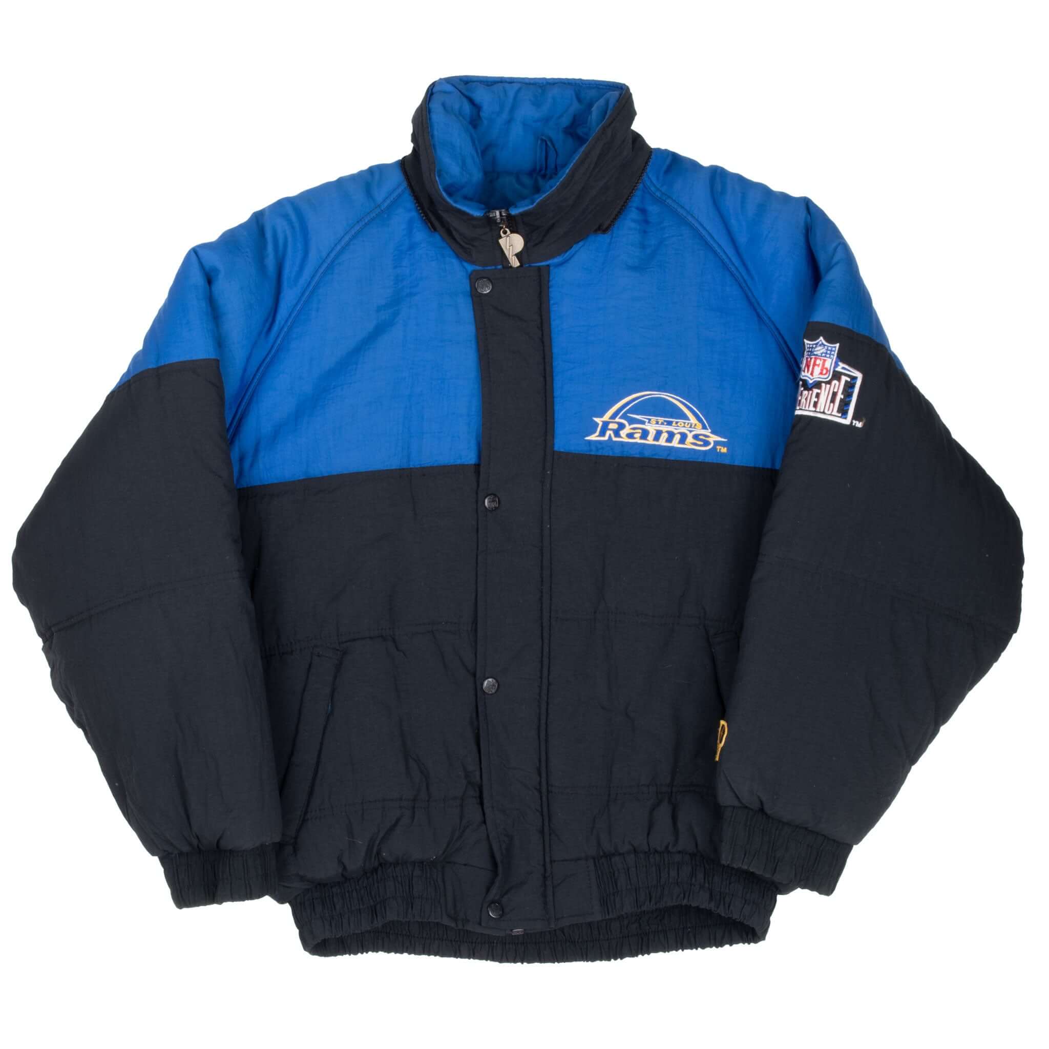 Vintage Nfl St Louis Rams Heavy Windbreaker Jacket 1990S Size Large