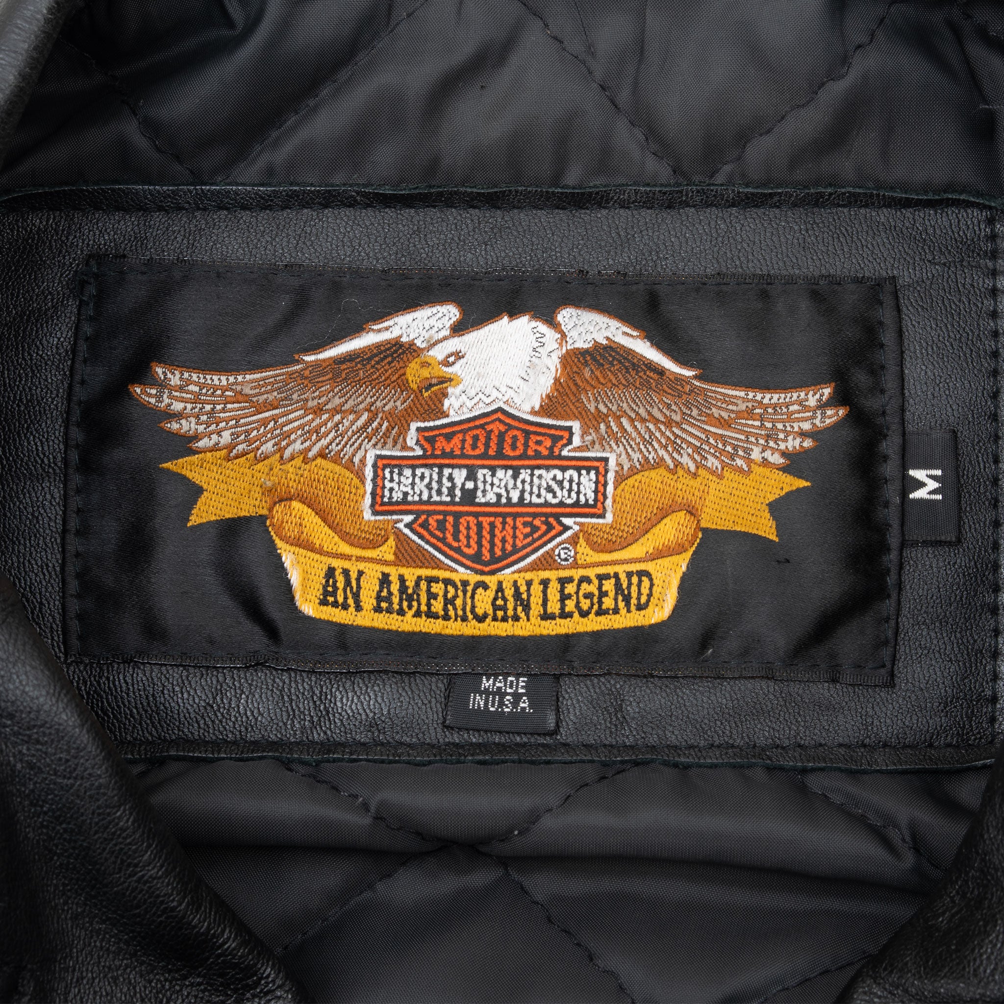 Vintage Harley Davidson Leather Motorcycle Jacket 2000S Size Medium Made In Usa