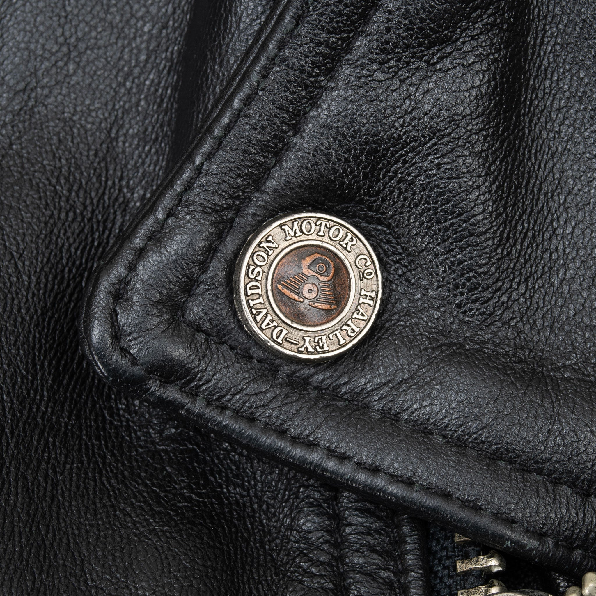 Vintage Harley Davidson Leather Motorcycle Jacket 2000S Size Medium Made In Usa