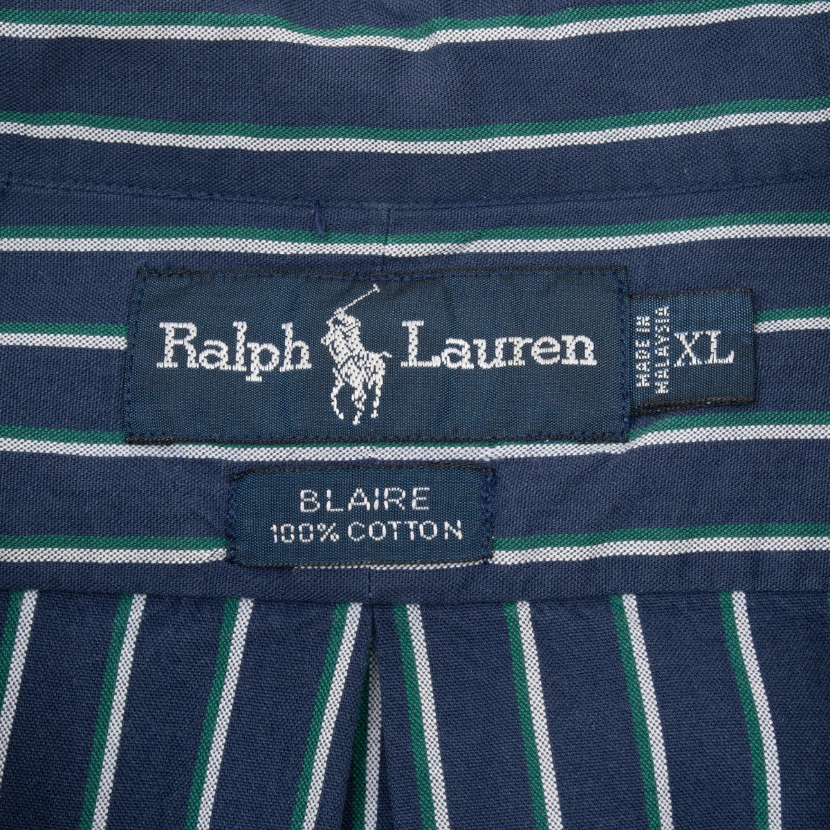 Polo Ralph Lauren Blaire collar label and XL size tag