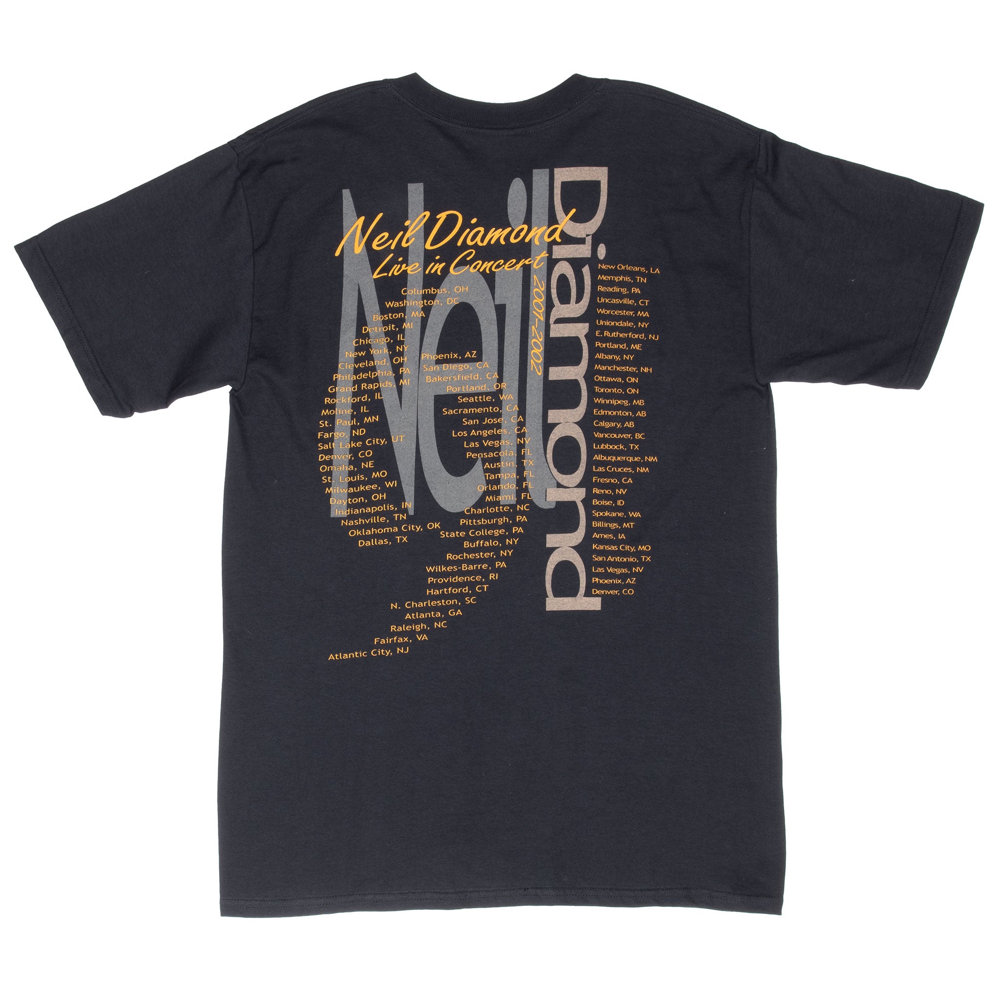 Vintage Neil Diamond In Live Concert 2002 Tee Shirt Size Medium