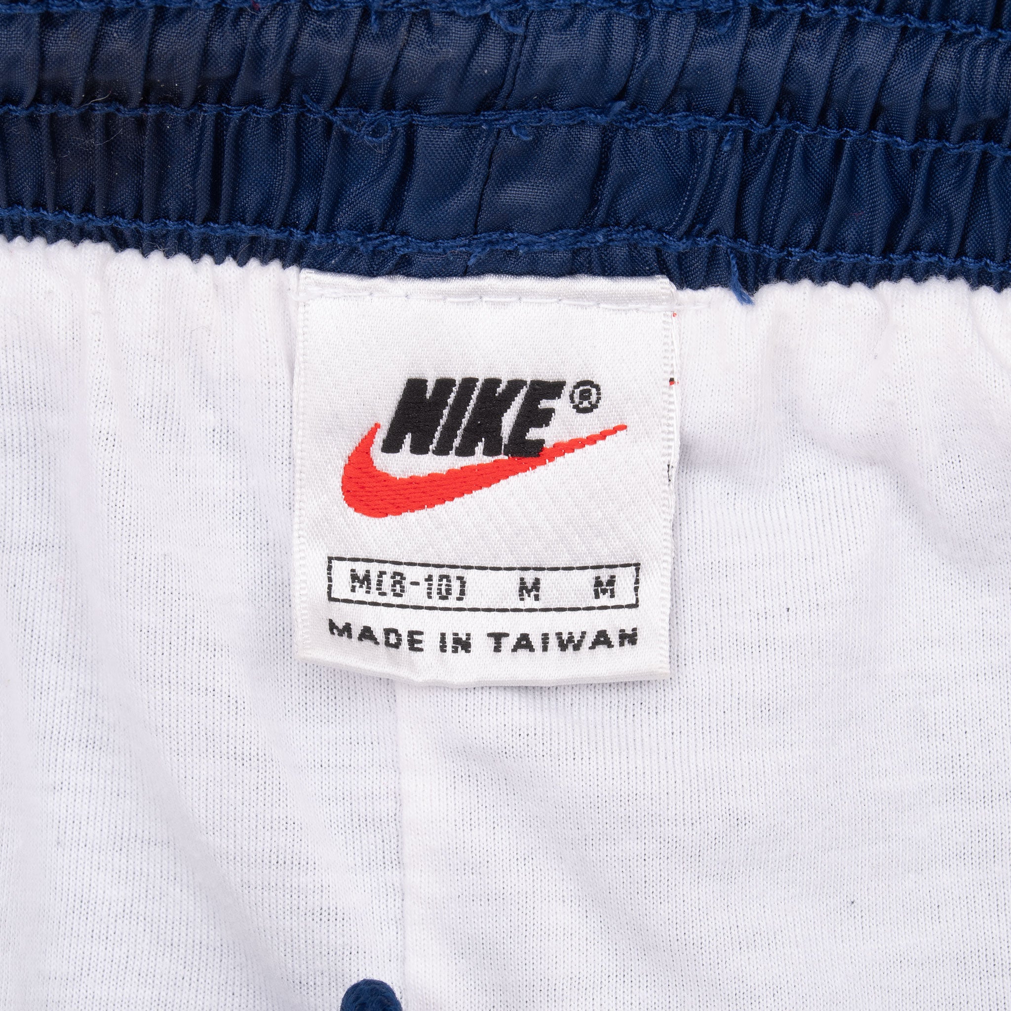 Vintage Nike Classic Swoosh Blue Nylon Track Pants 1990S Size Medium Woman