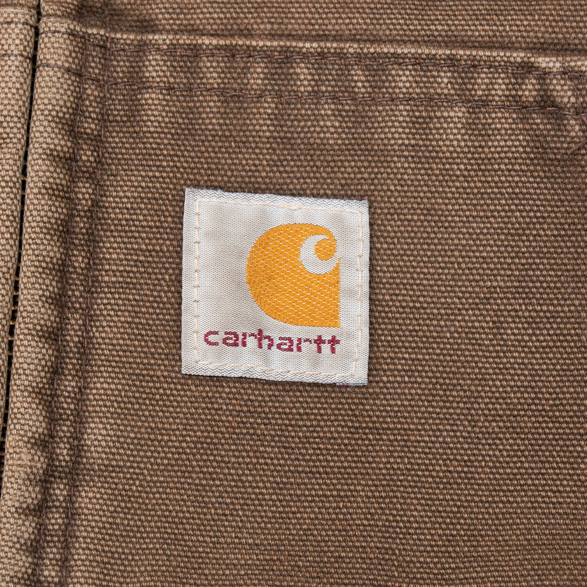 Vintage Carhartt Brown Active Worker Kids Jacket JQ682 1990S Size Medium Youth Made In Usa