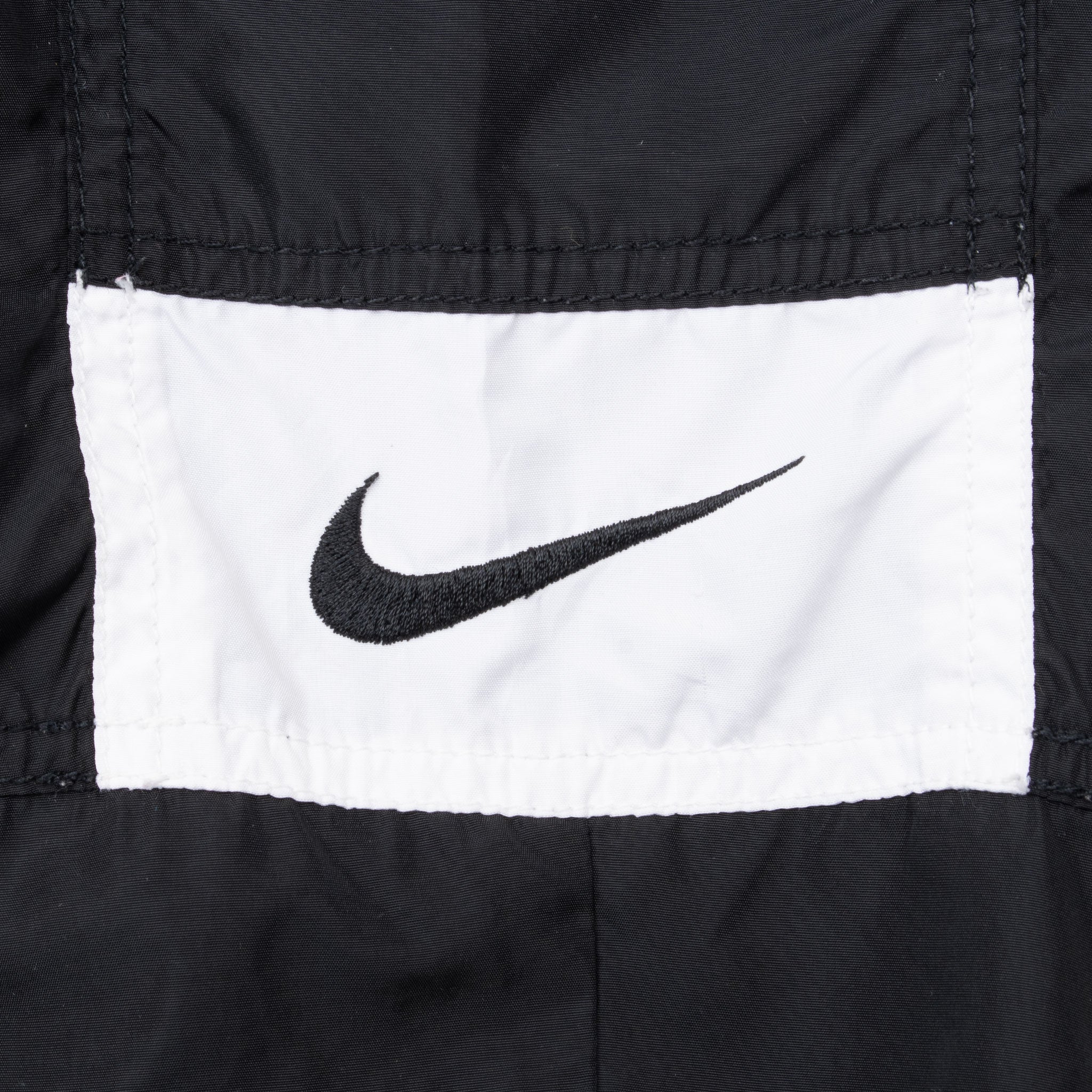 Vintage Nike Classic Swoosh Black Nylon Track Pants 1990S Size Large