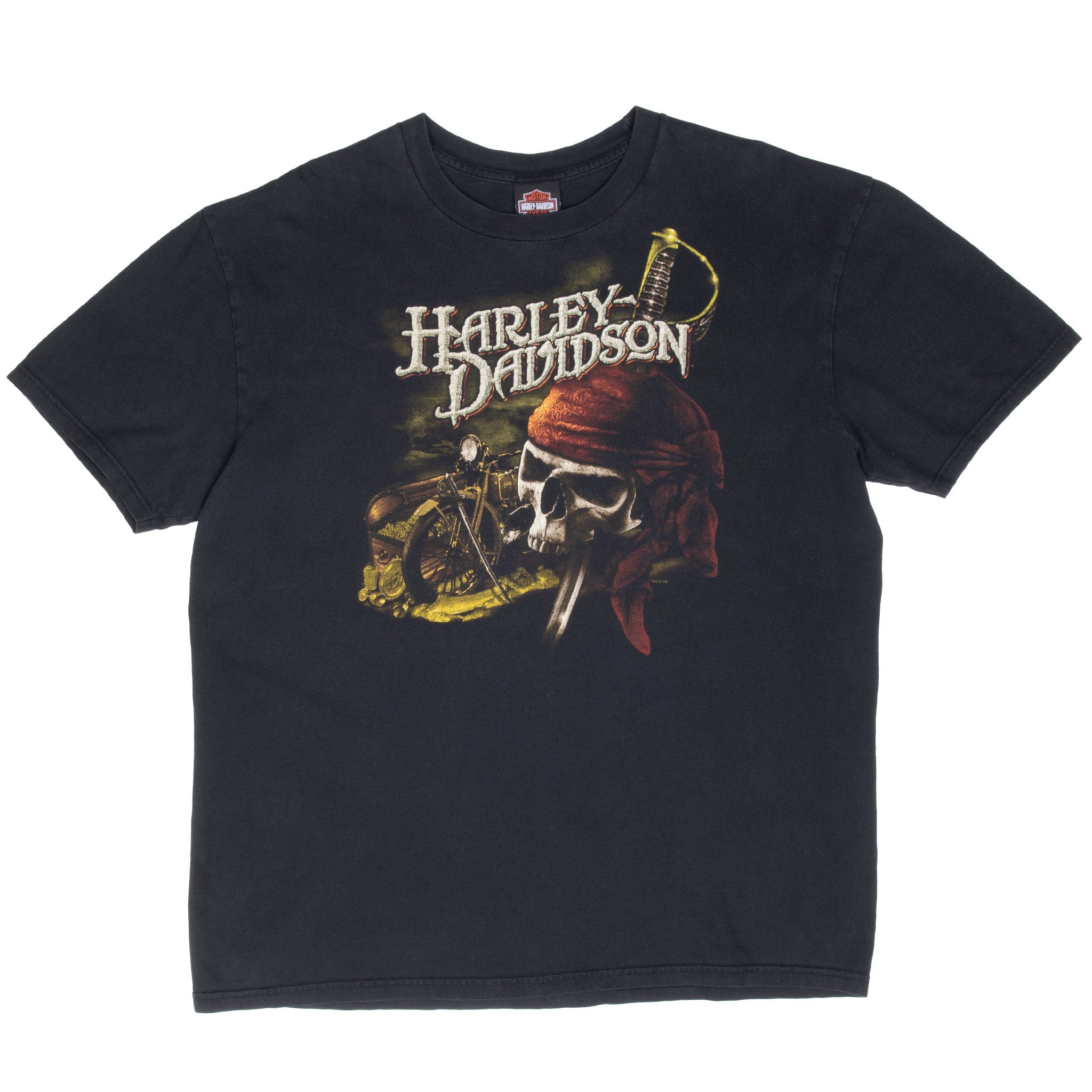 Vintage Harley Davidson Pirate Twin Cities Tee Shirt Size XL