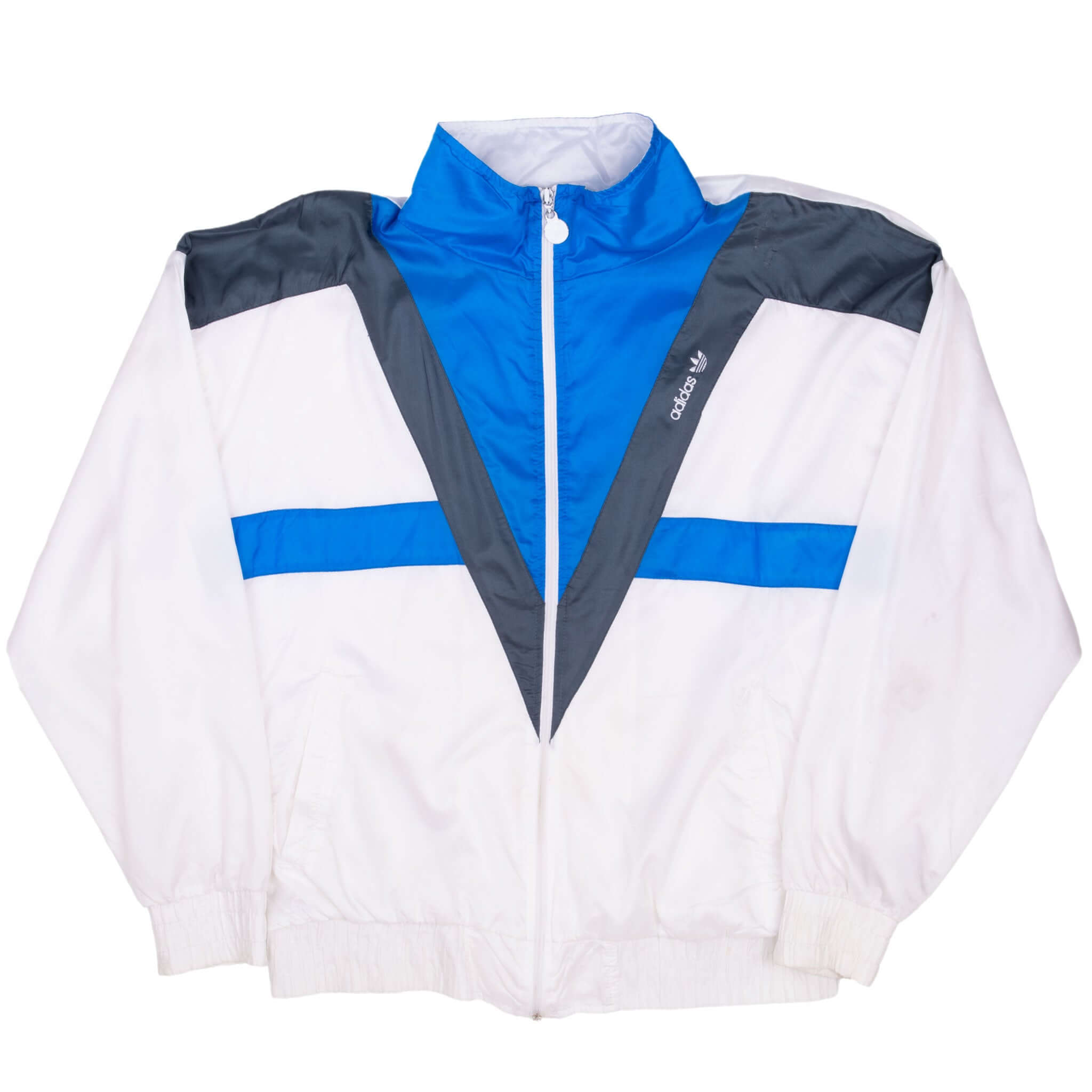 Vintage Adidas Blue And Blue Track Jacket 1970S Size Large