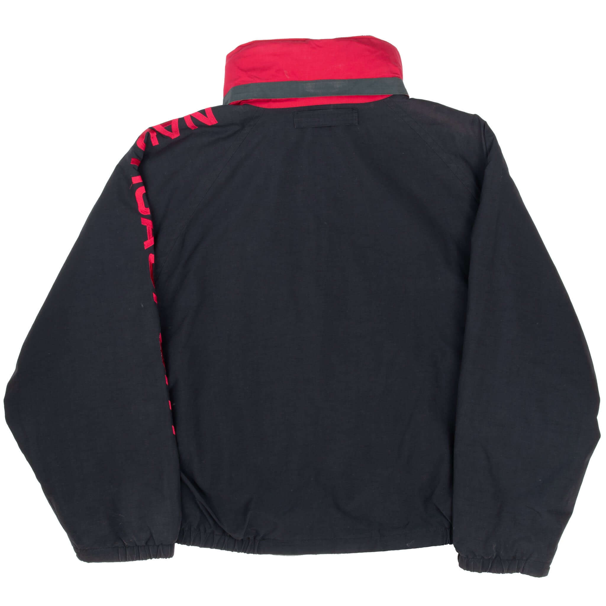 Vintage Nautica Sport Black Reversible Fleece Jacket 1990S Size 2XL