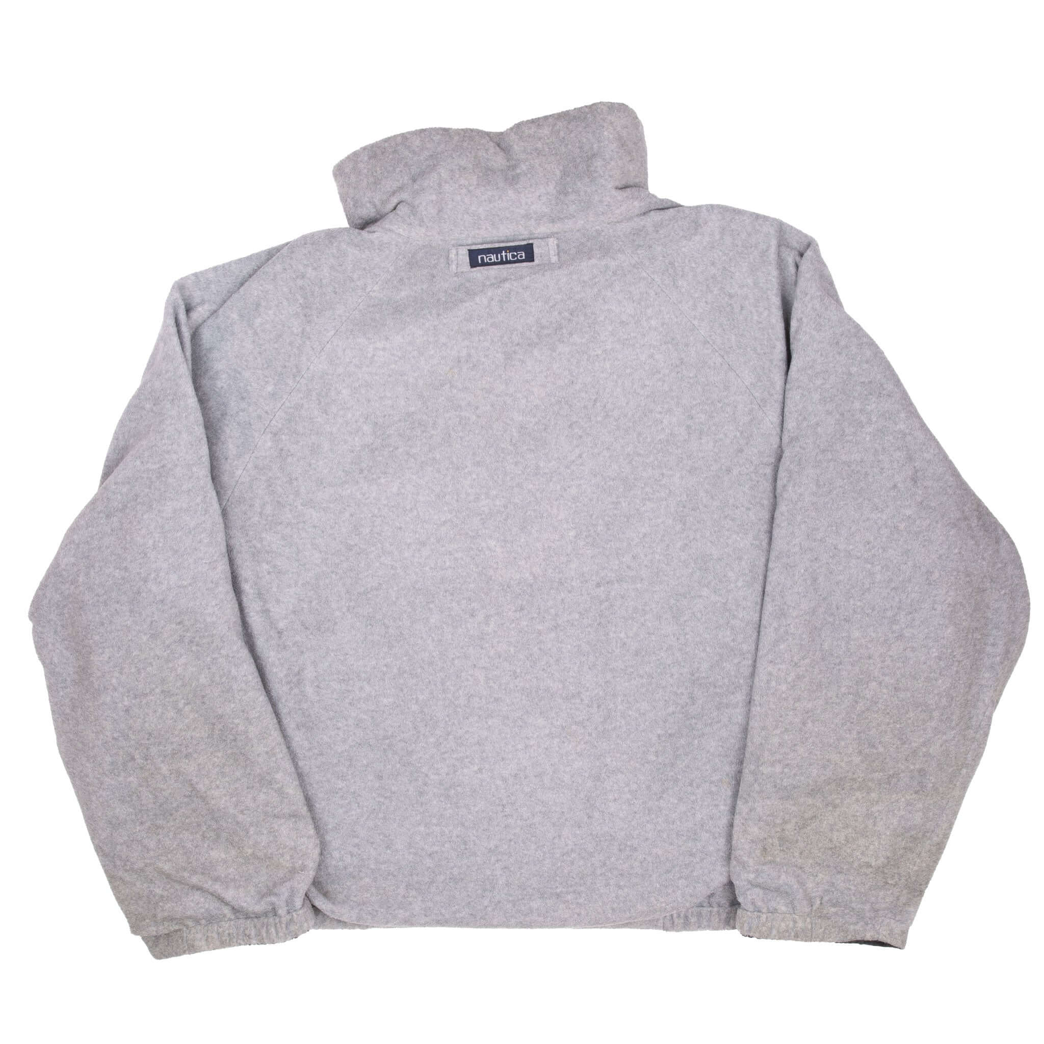 Vintage Nautica Sport Black Reversible Fleece Jacket 1990S Size 2XL