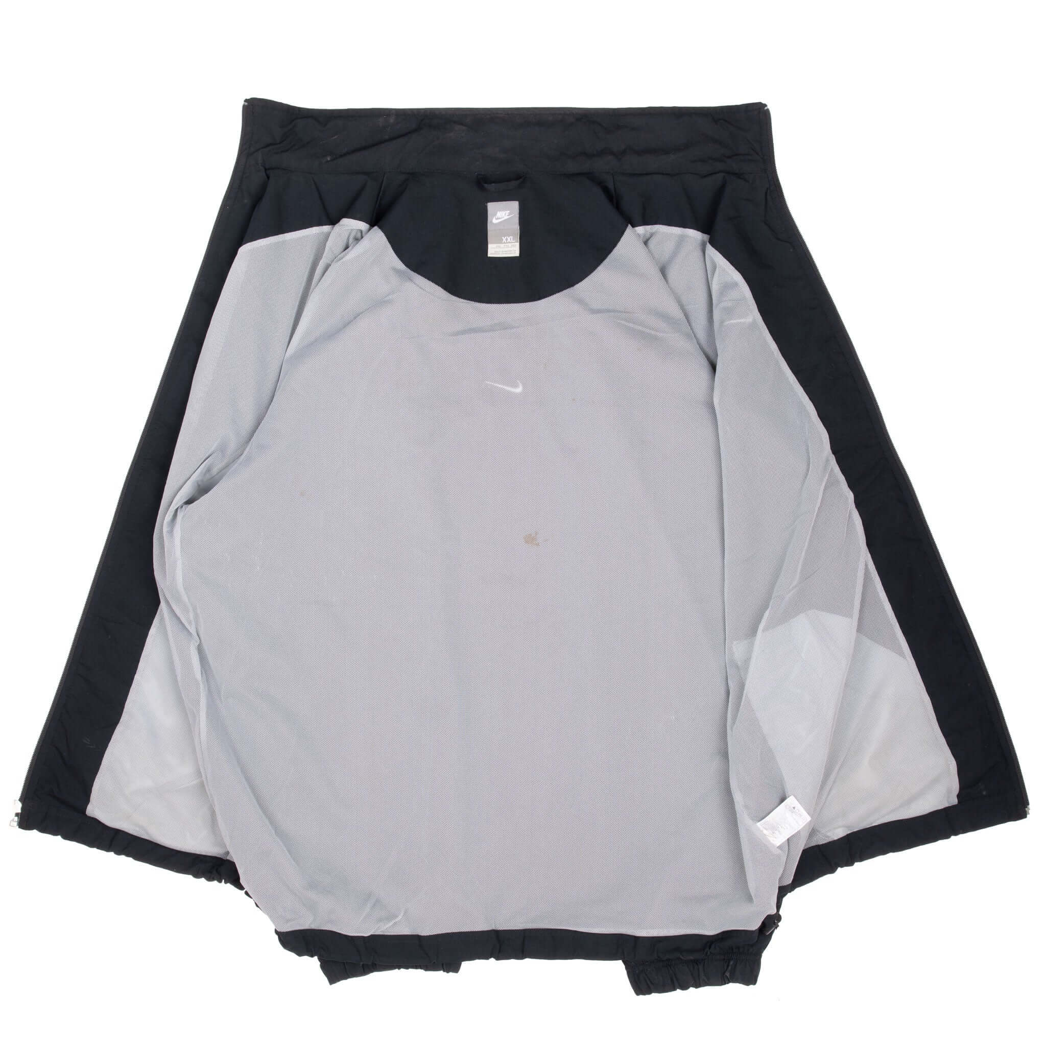 Vintage Nike Classic Swoosh Black Windbreaker Jacket 2000S Size 2XL