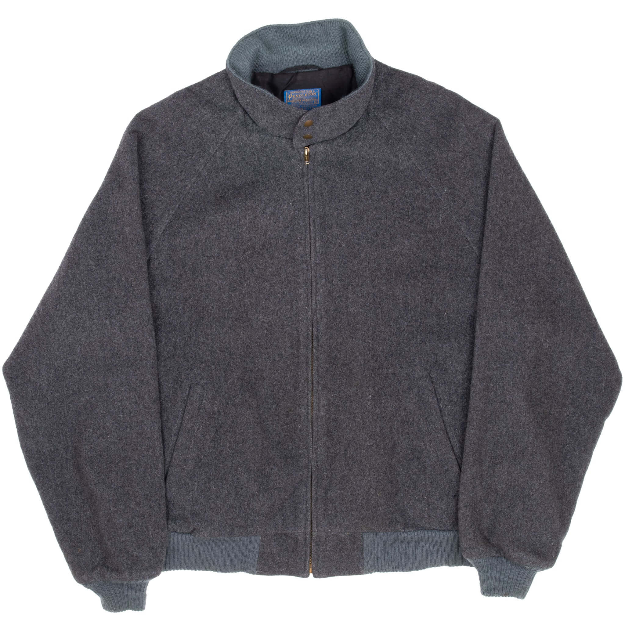 Vintage Pendleton Woolen Mills Grey Jacket 1970S Size XL Made In Usa