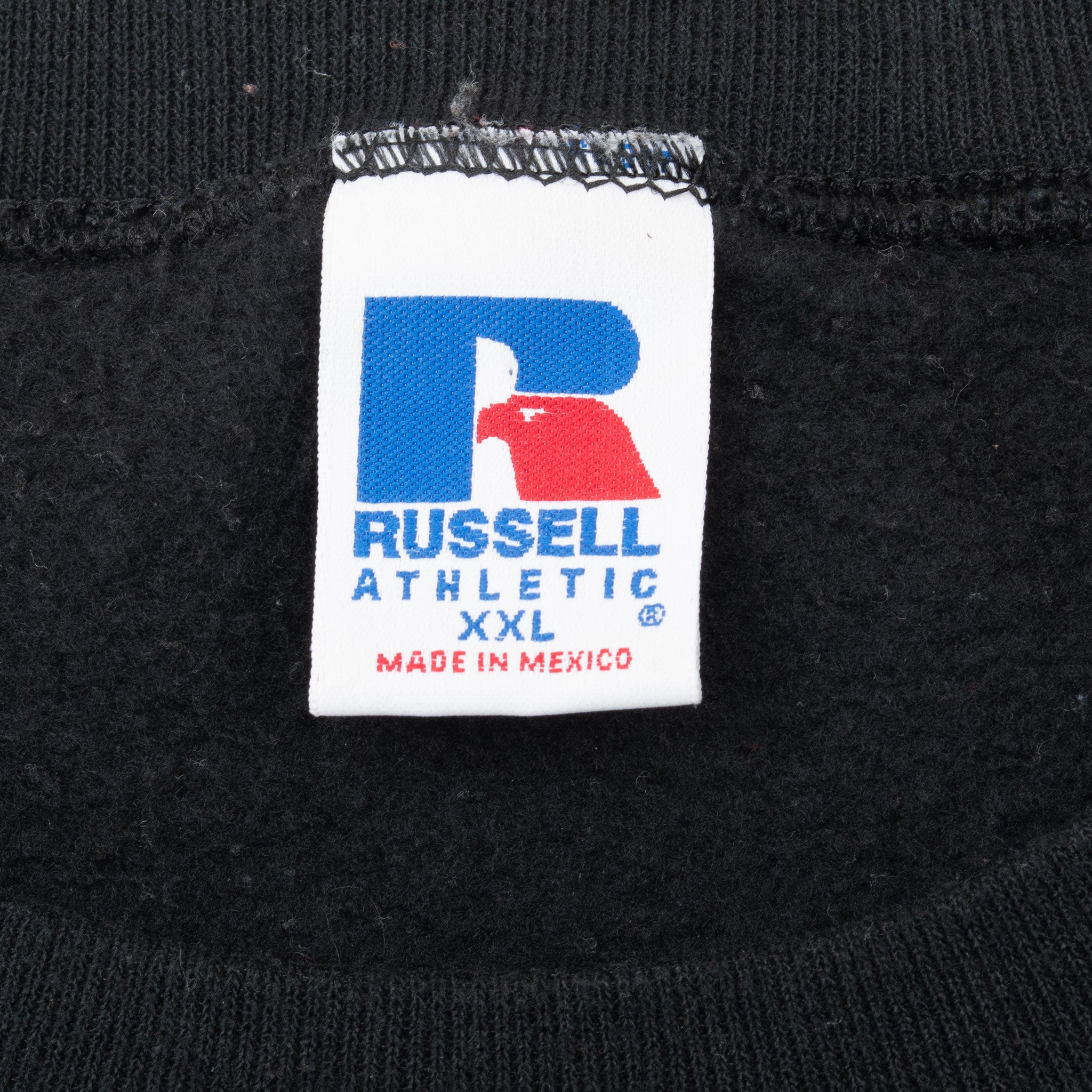Vintage Russel Athletics Blank Black Sweatshirt 1990S Size 2XL