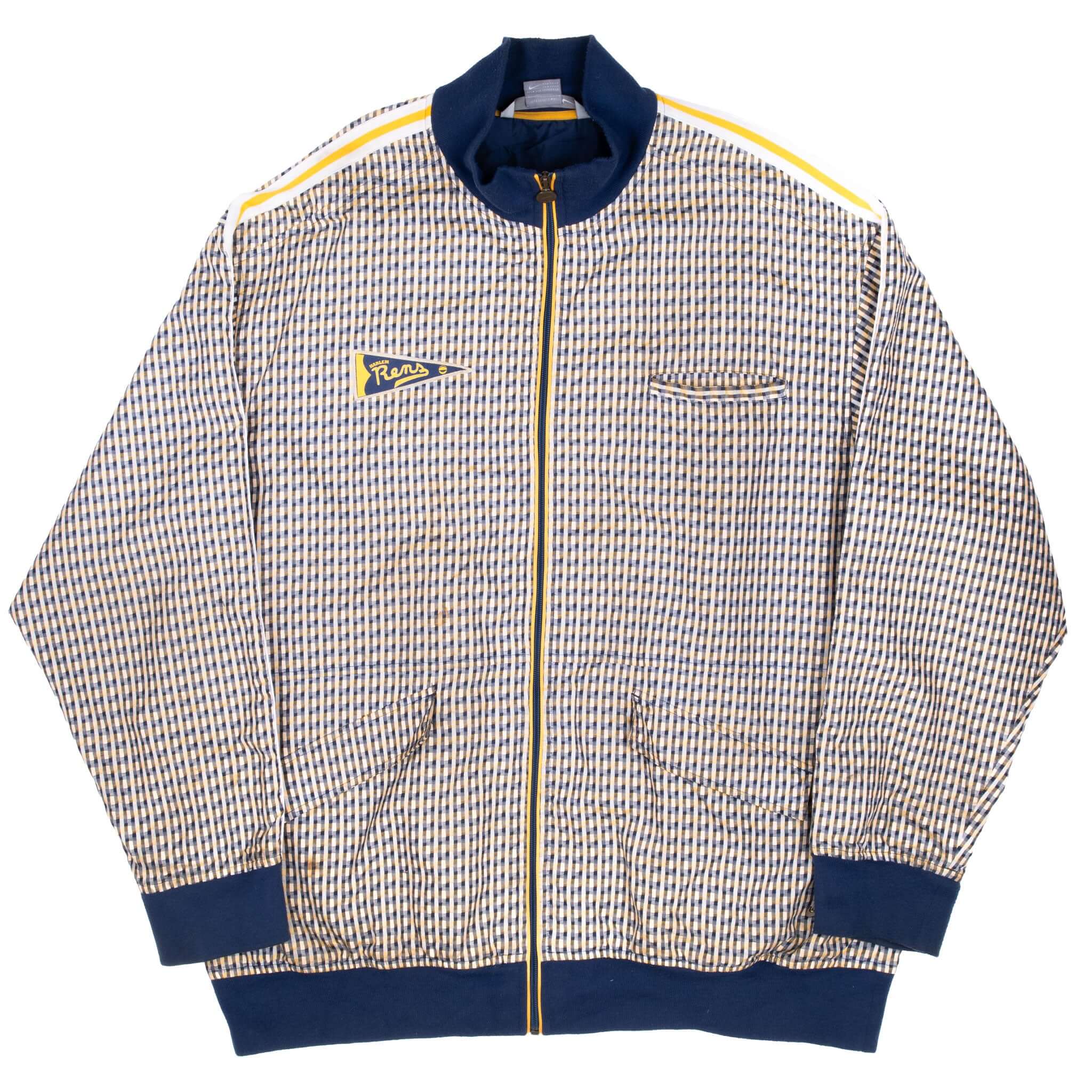 Vintage Nike Harlem Rens Black Fives Basketball Windbreaker Jacket 2000S Size XL