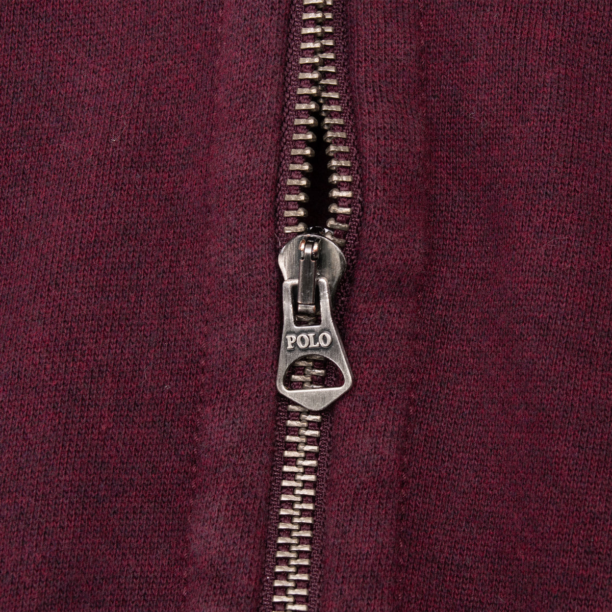 Vintage Ralph Lauren Full Zip Classic Burgundy Hoodie Sweatshirt Size Medium