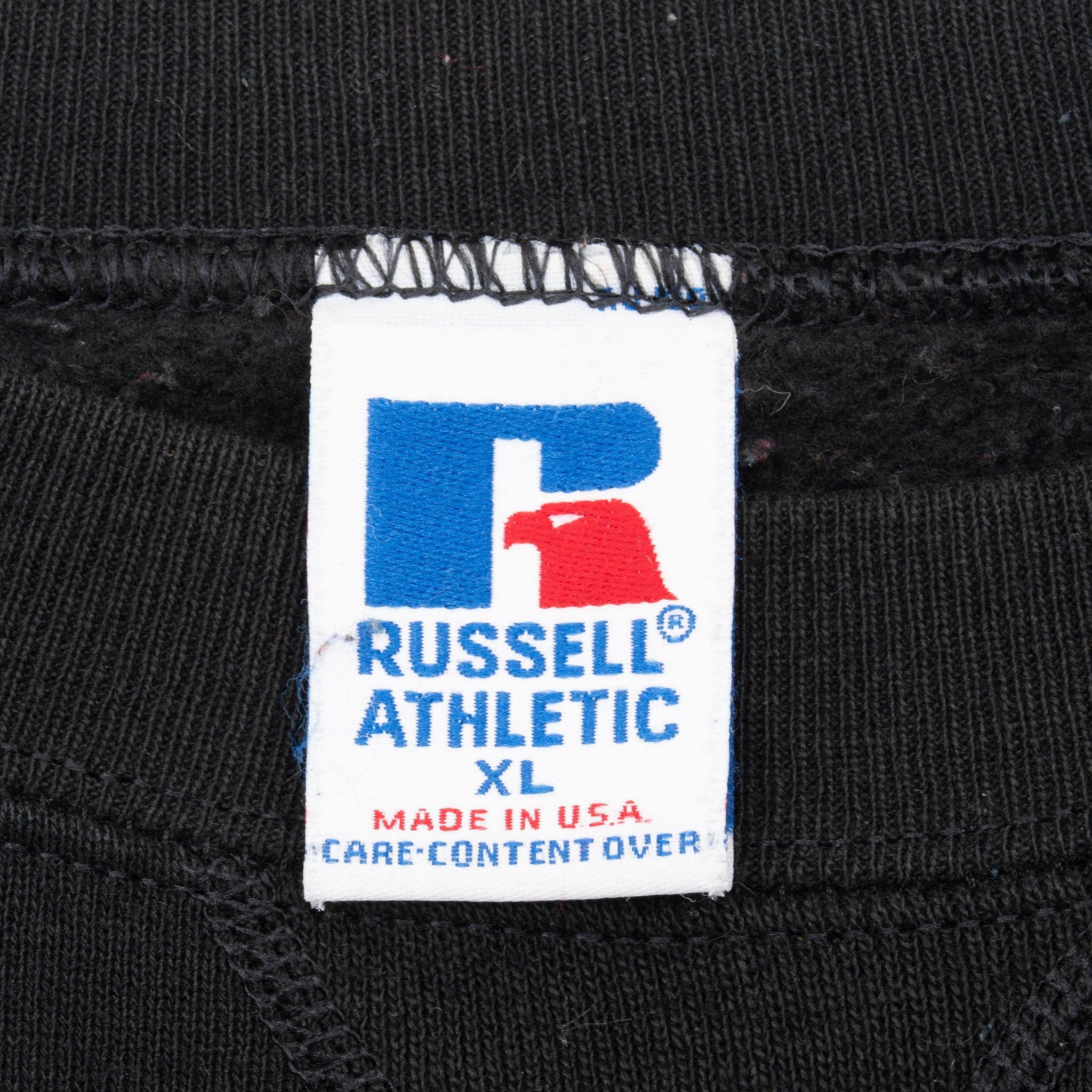 Vintage Russell Athletic Black Blank Sweatshirt 1990S Size Large Made In Usa