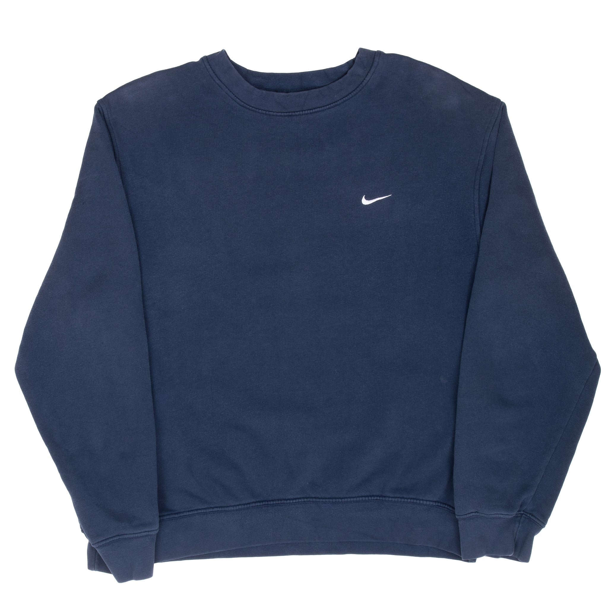 Vintage Nike Classic Swoosh Navy Blue Sweatshirt 2000S S