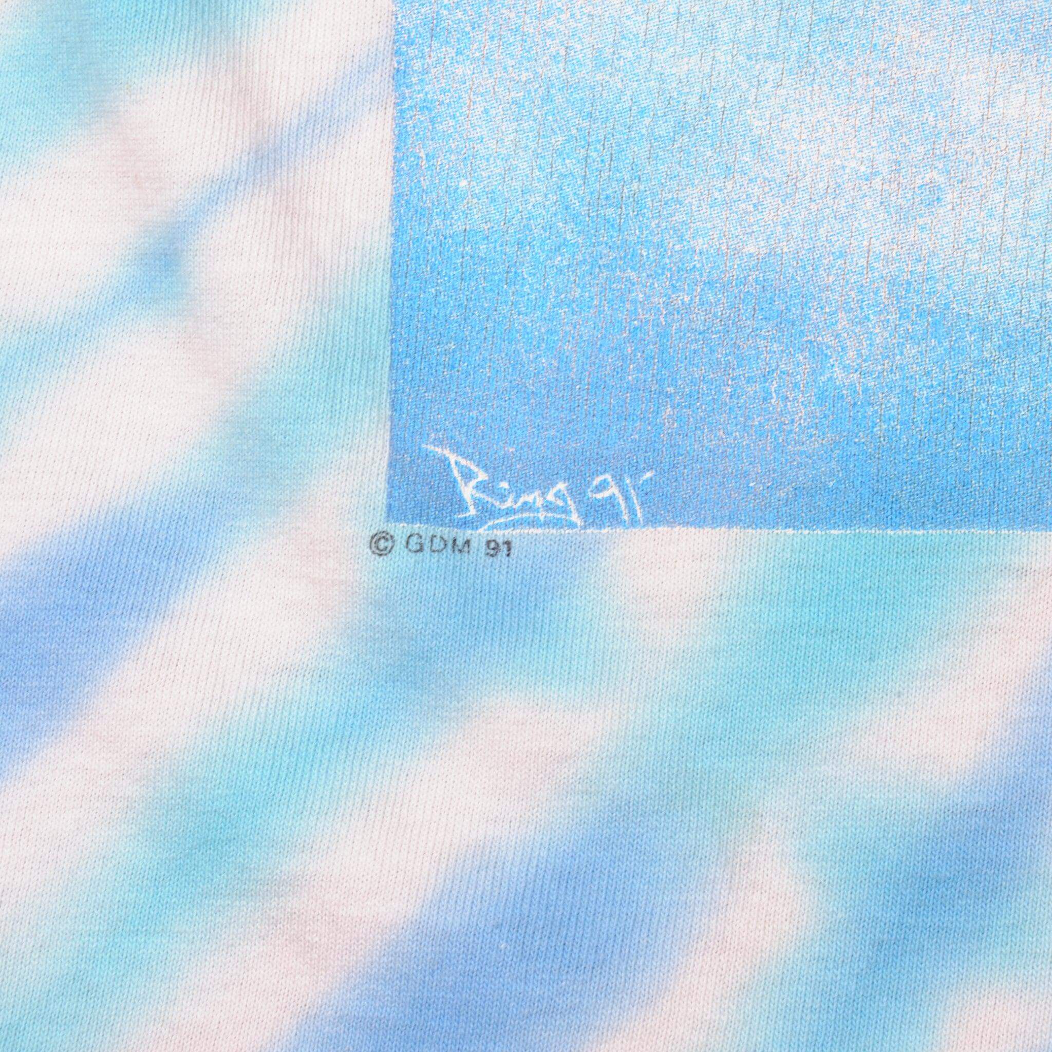 VINTAGE TIE-DYE THE GRATEFUL DEAD SKI TEE SHIRT 1991 SIZE XL MADE IN USA