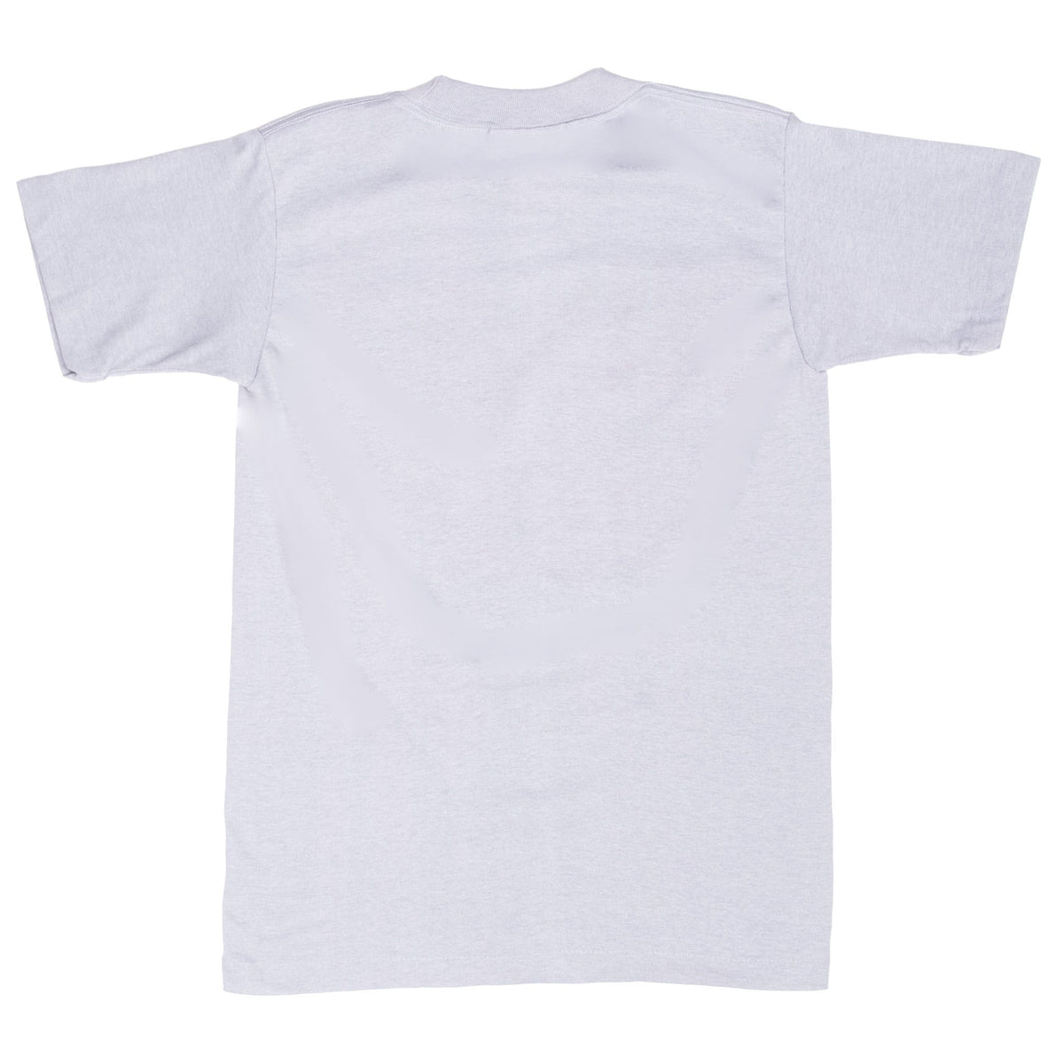 Plain back of gray short-sleeve crew neck T-shirt