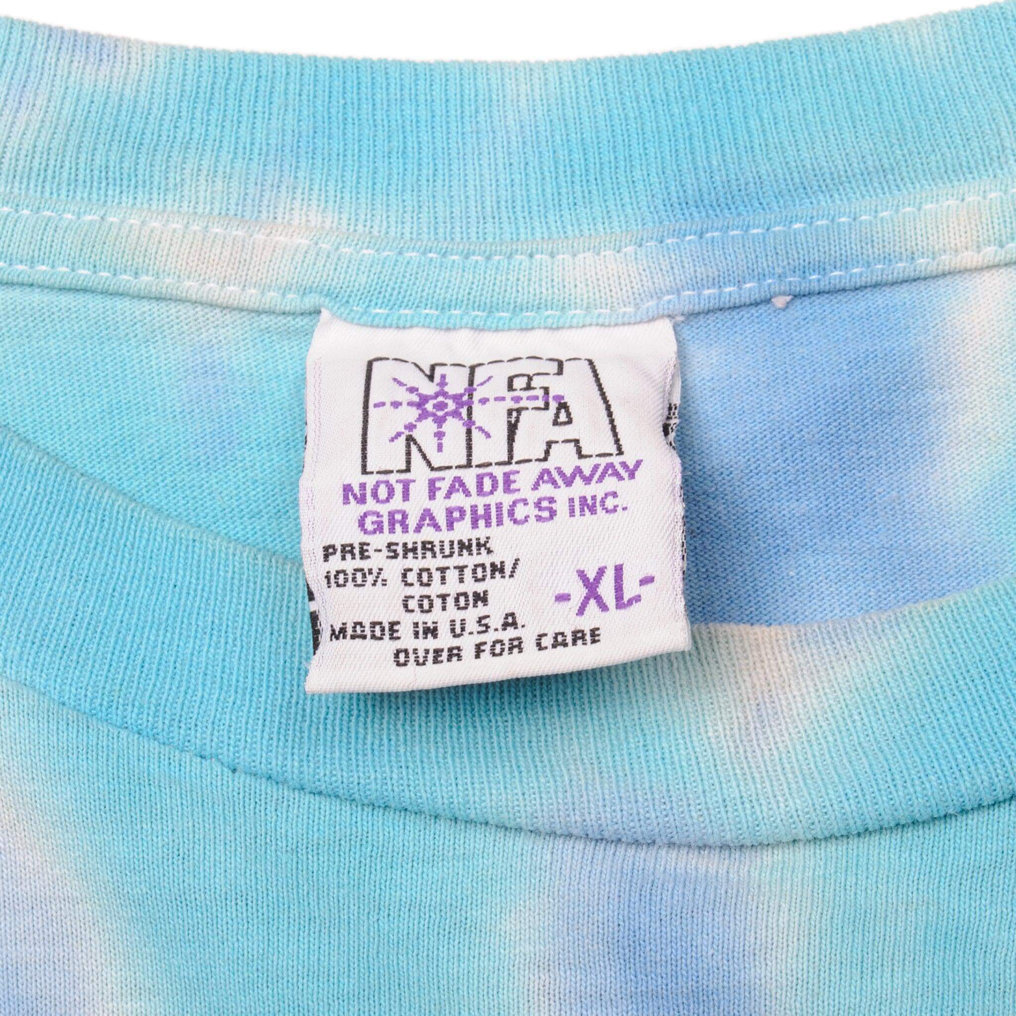 Vintage Label Tag NFA Not Fade Away Graphics Inc. 1991 90s 1990s