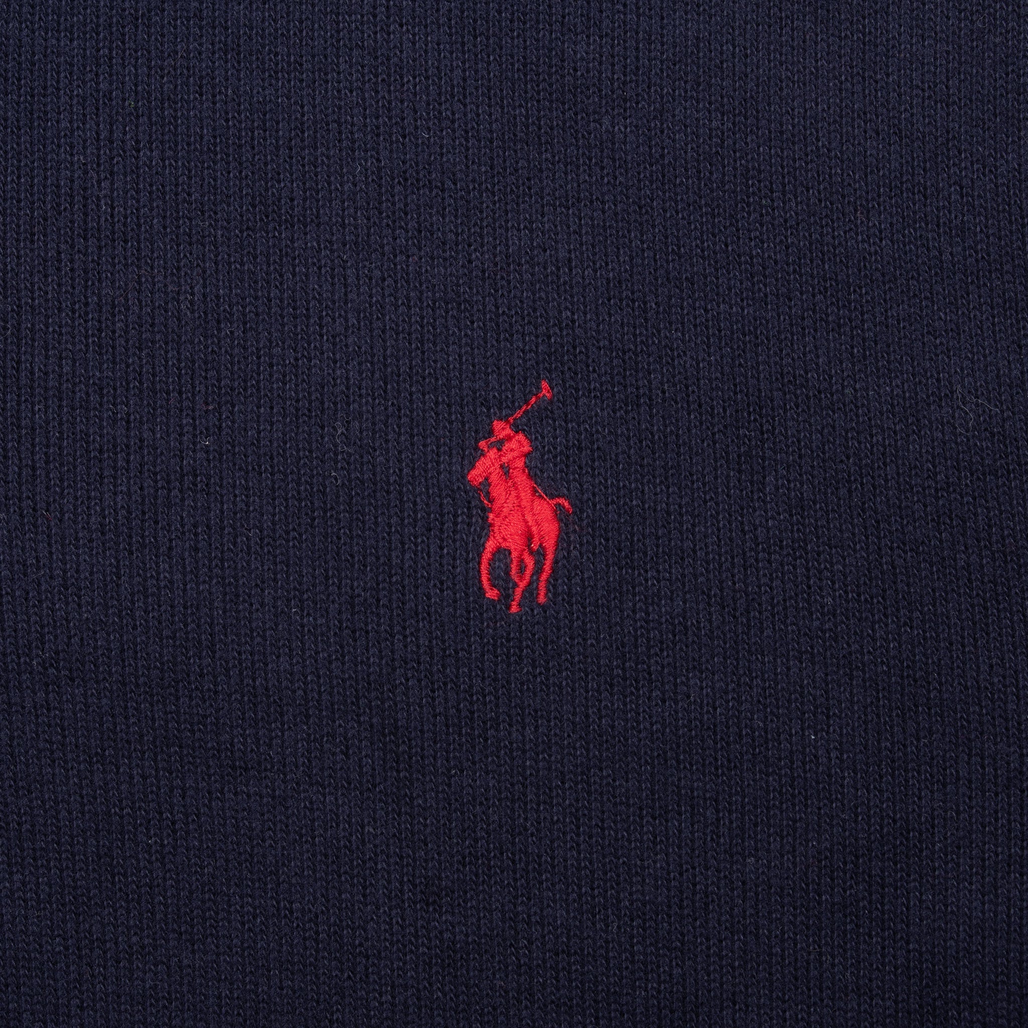 Vintage Polo Ralph Lauren Navy Blue Quarter 1/4 Zip Sweater 1990s Size Medium