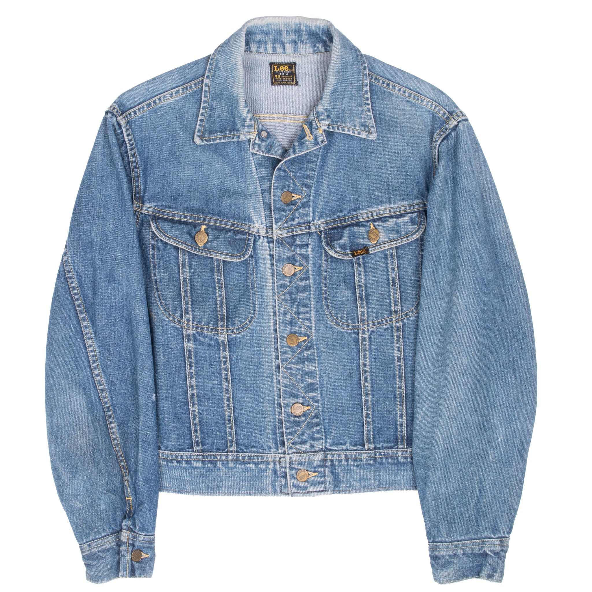 Vintage Lee Riders 101J Indigo Blue Jacket 1960S Size 40 Made In Usa