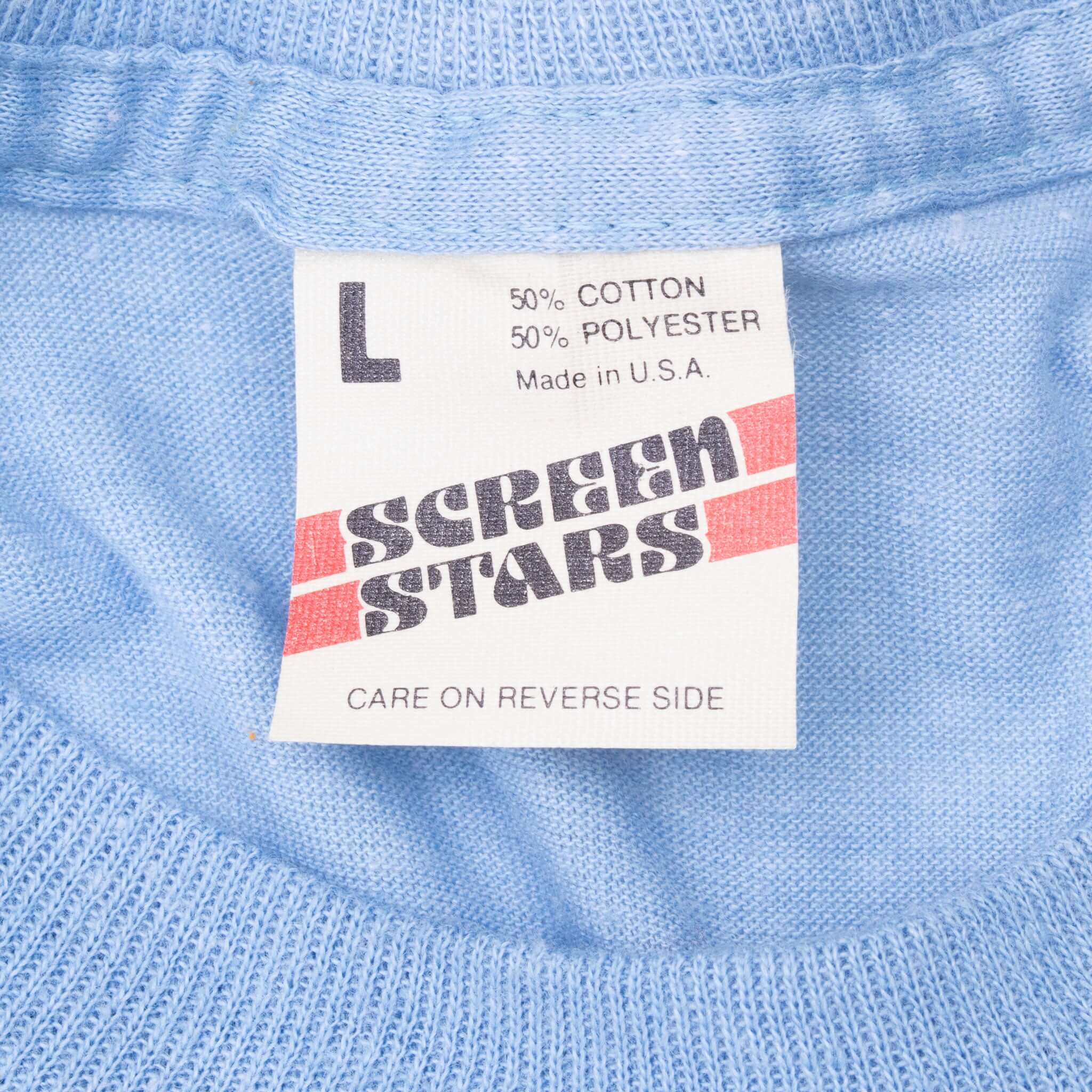 Vintage Wilson Tennis Blue Tee Shirt 1980S Size Small Made In Usa With Single Stitch Sleeves