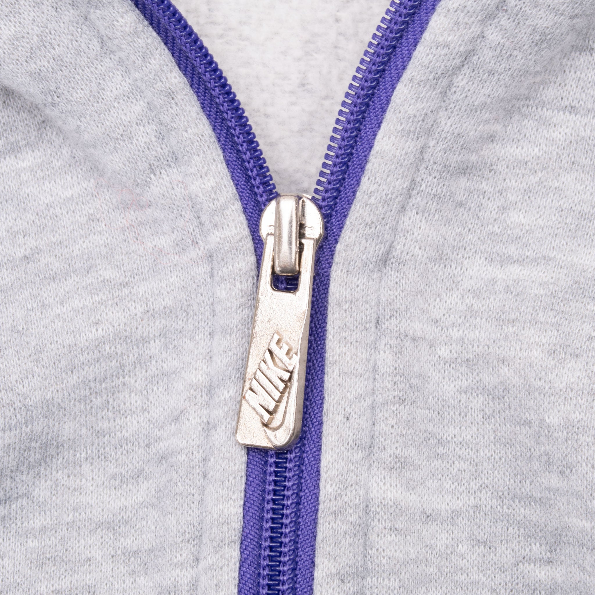 Vintage Nike Grey Purple Full Zip Hoodie Jacket Early 1980S Size Large