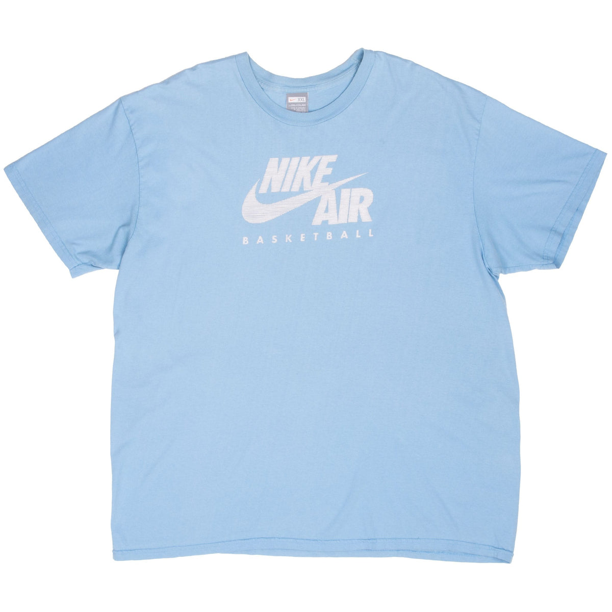 Full front view of blue Nike Air Basketball short-sleeve T-shirt