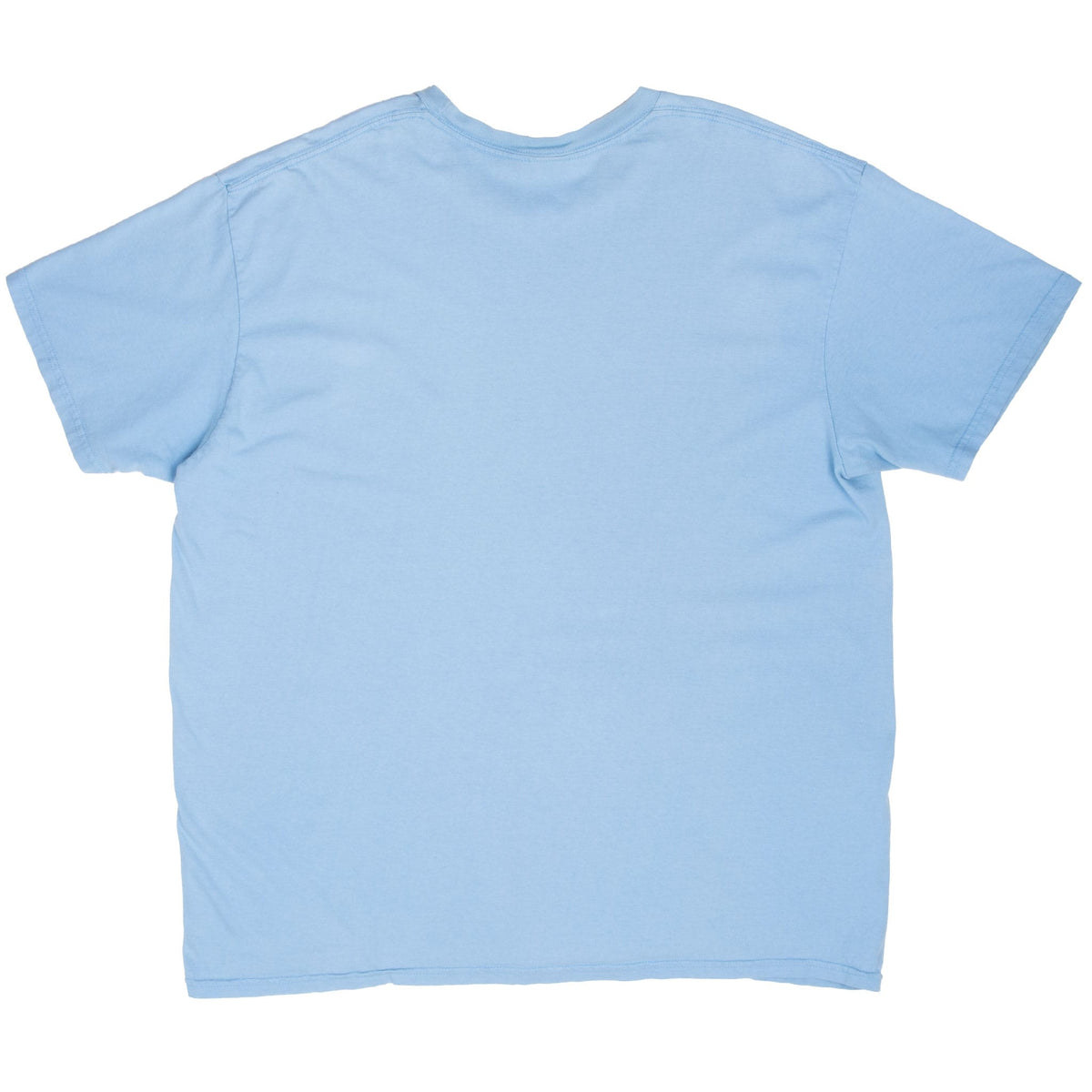 Back of blue Nike Air Basketball T-shirt with a plain design