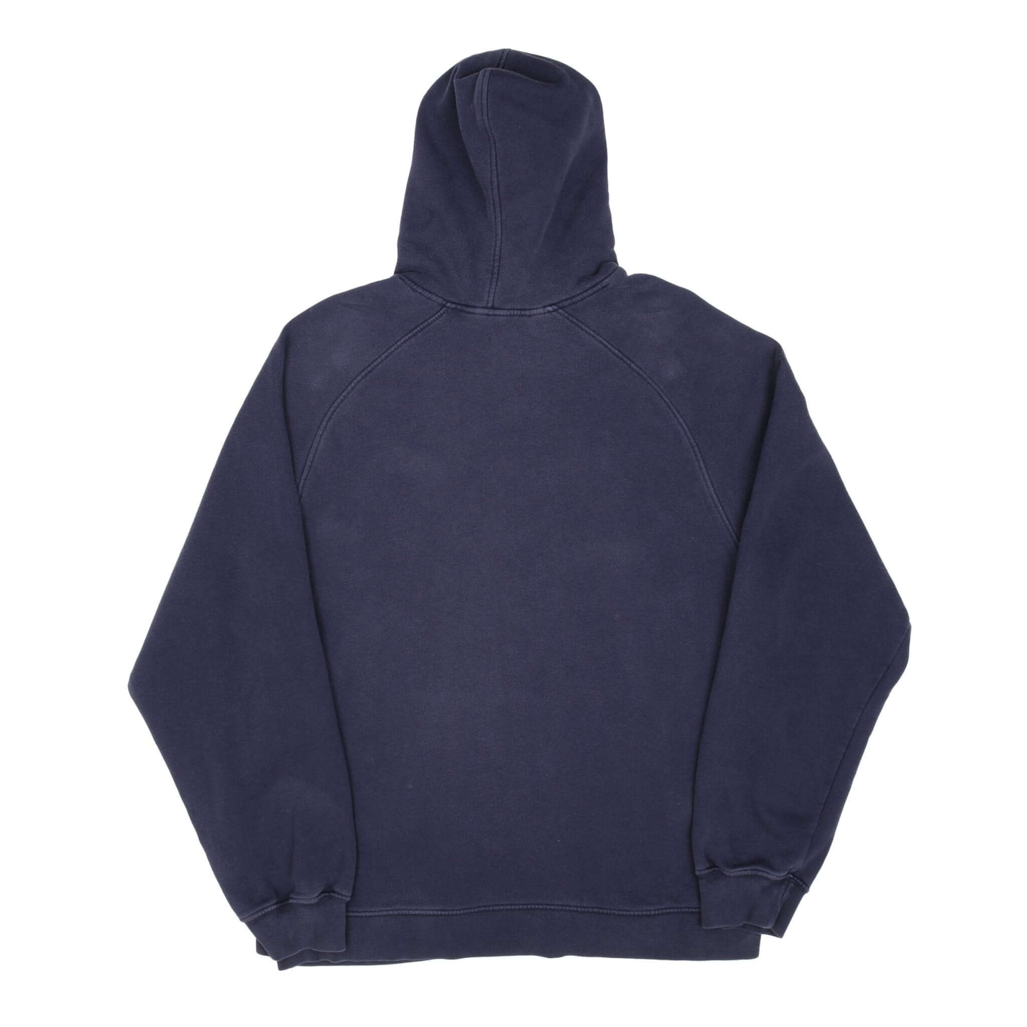 Vintage Navy Blue Nike Spellout Swoosh Hoodie 2000S Size Large