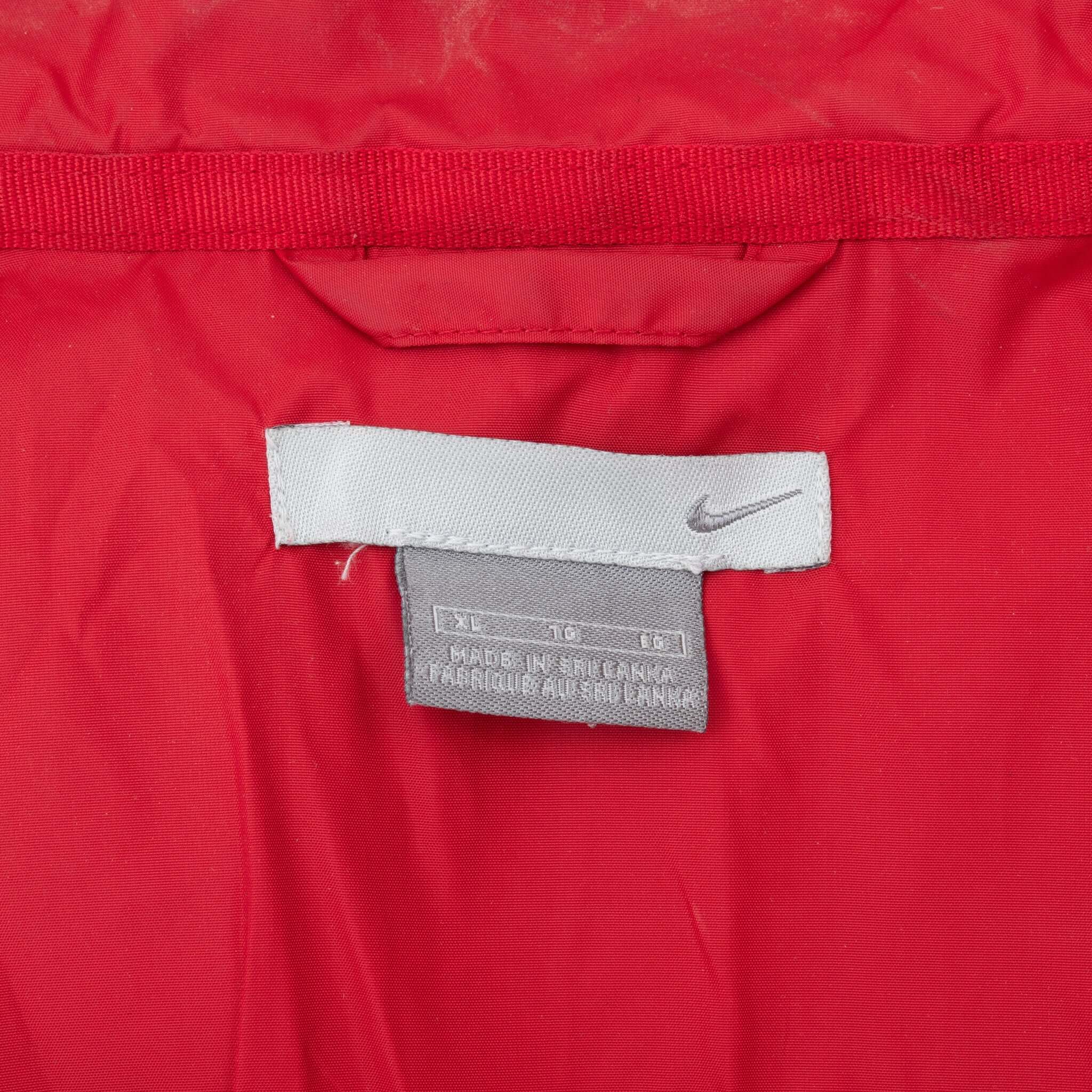 Vintage Nike Classic Swoosh Grey And Red Windbreaker Jacket 2000S Size Medium