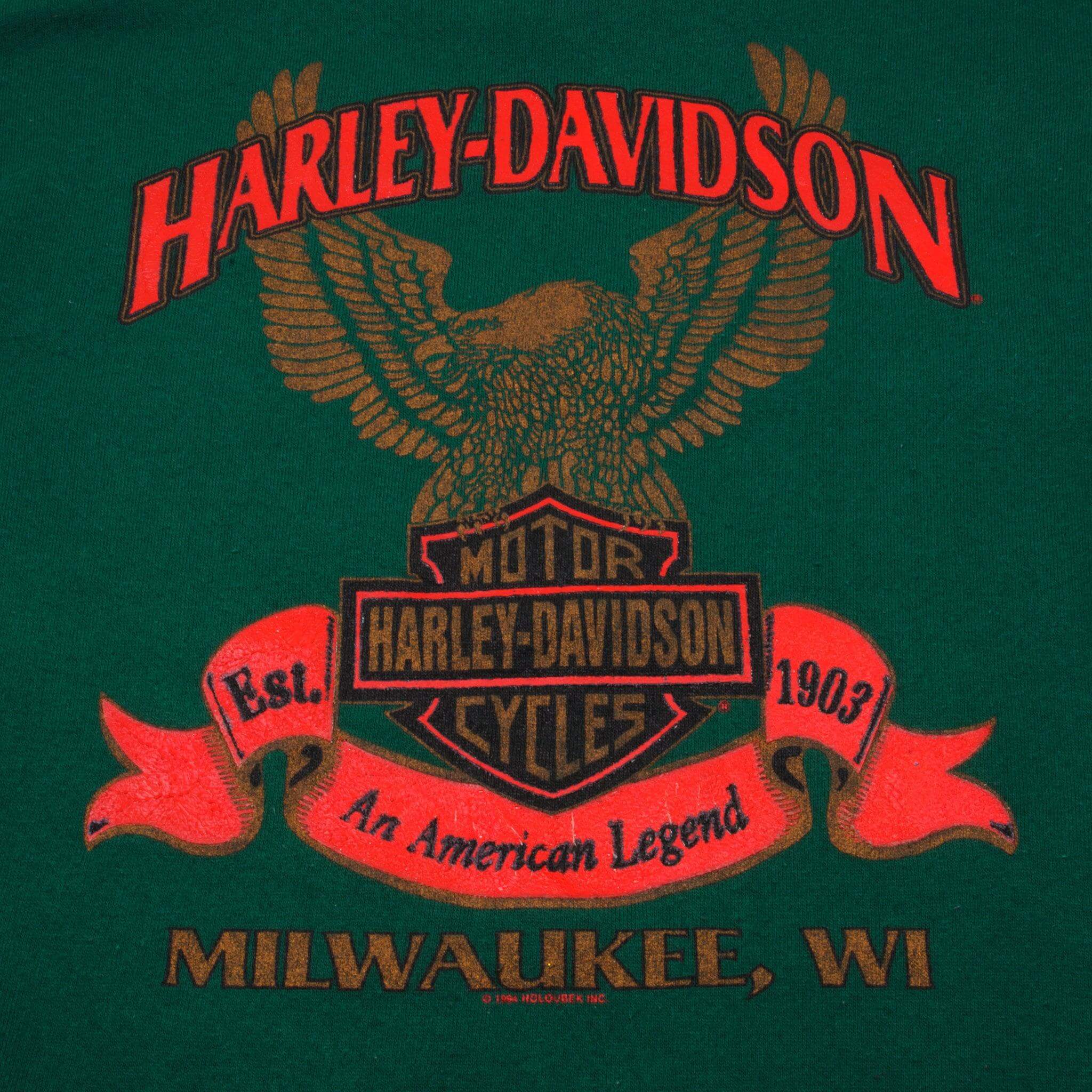 Vintage Harley Davidson Sweatshirt Milwauki, WI Size Large Made In Usa 1994