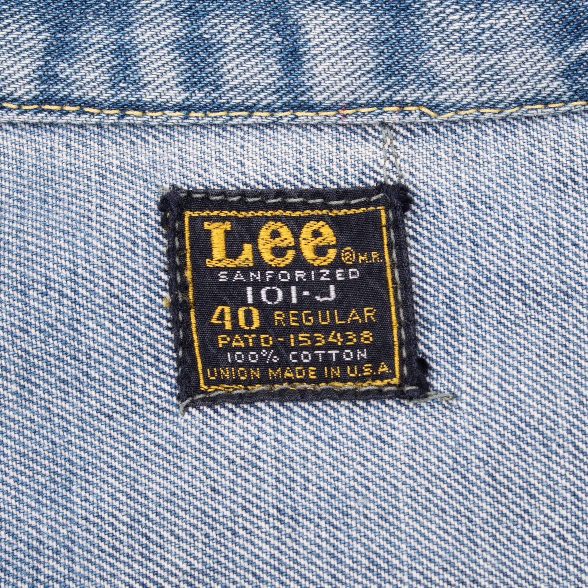 Vintage Lee Riders 101J Indigo Blue Jacket 1960S Size 40 Made In Usa