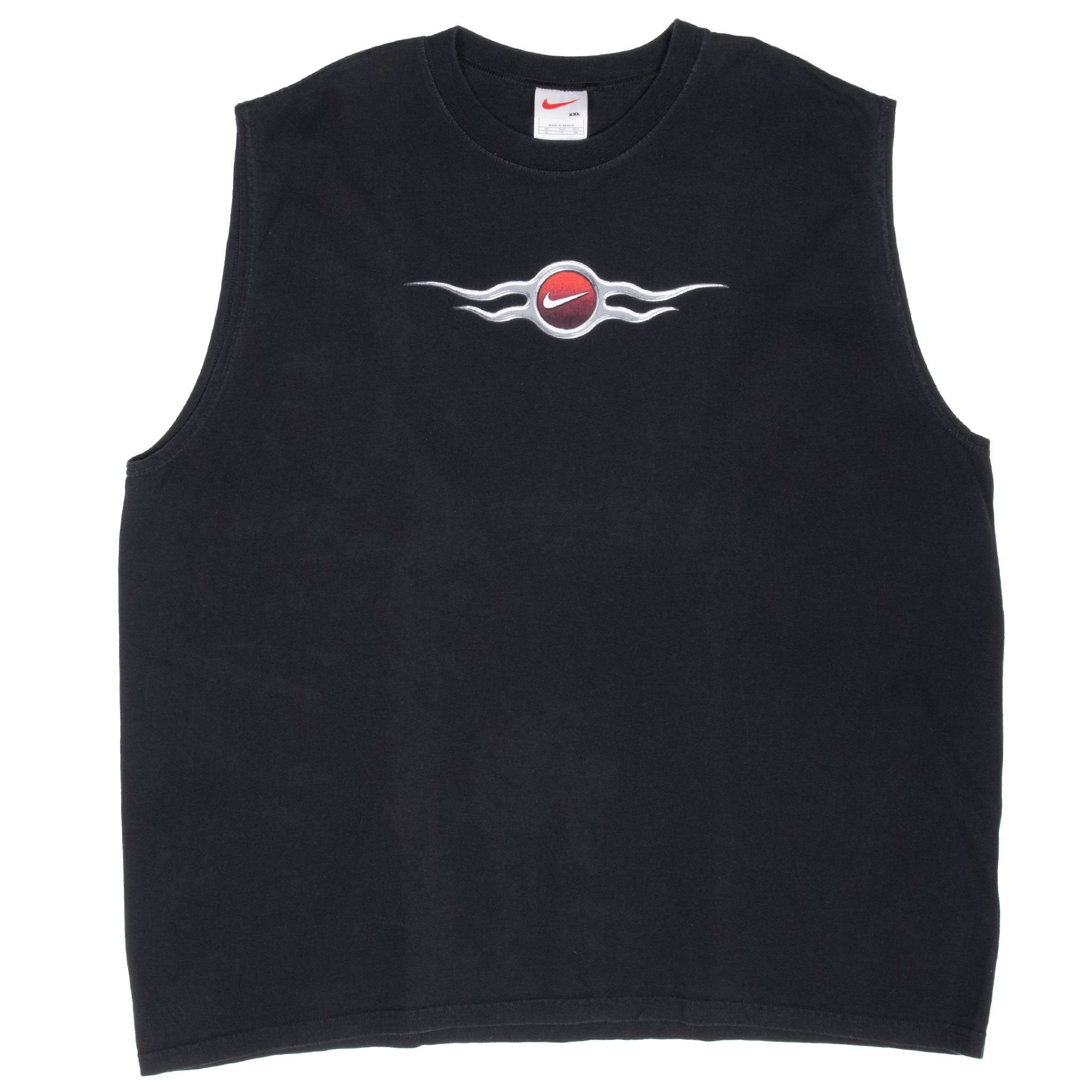 Vintage Nike Air Black Tank Top Tee Shirt 1990S Size 2Xl Made In Usa