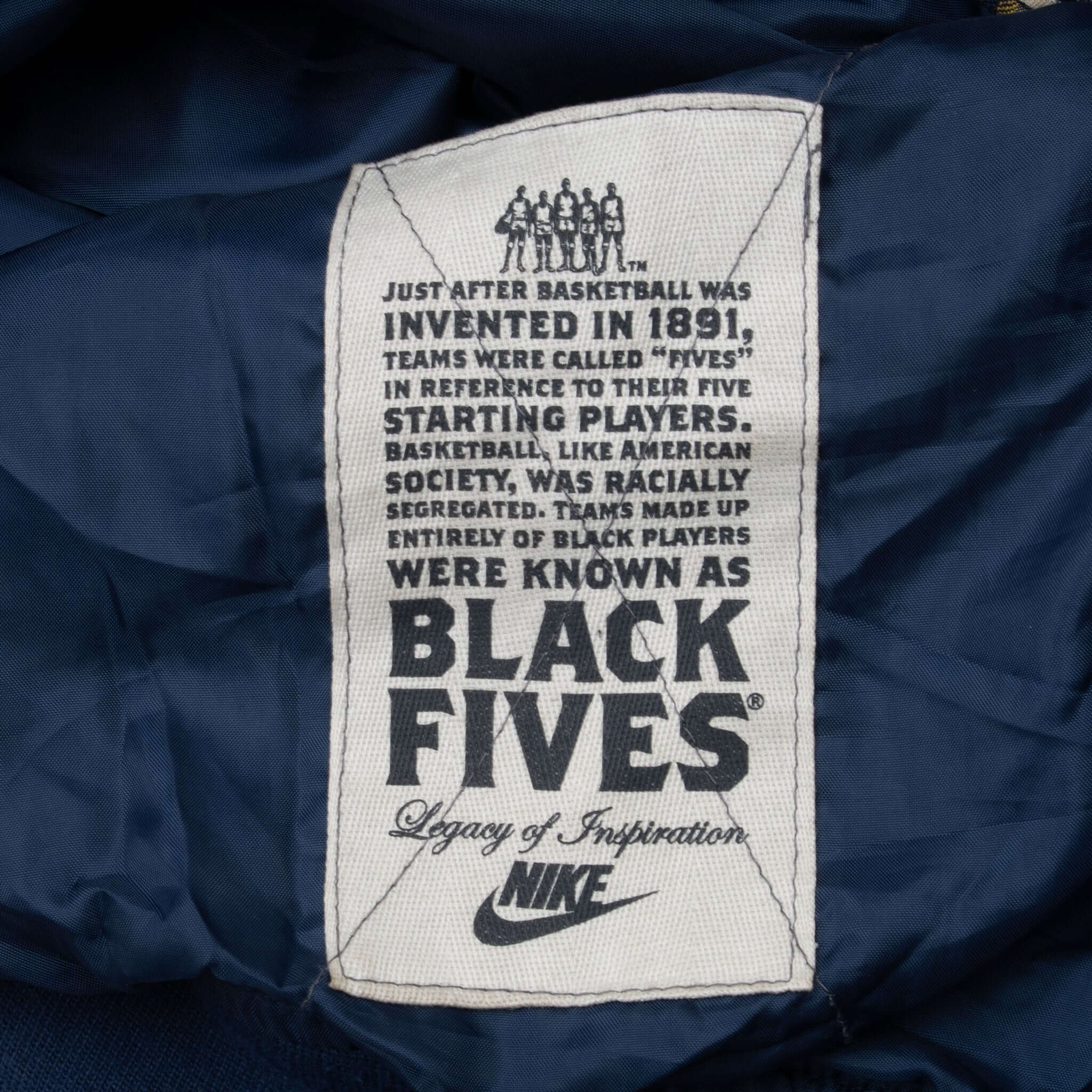 Vintage Nike Harlem Rens Black Fives Basketball Windbreaker Jacket 2000S Size XL