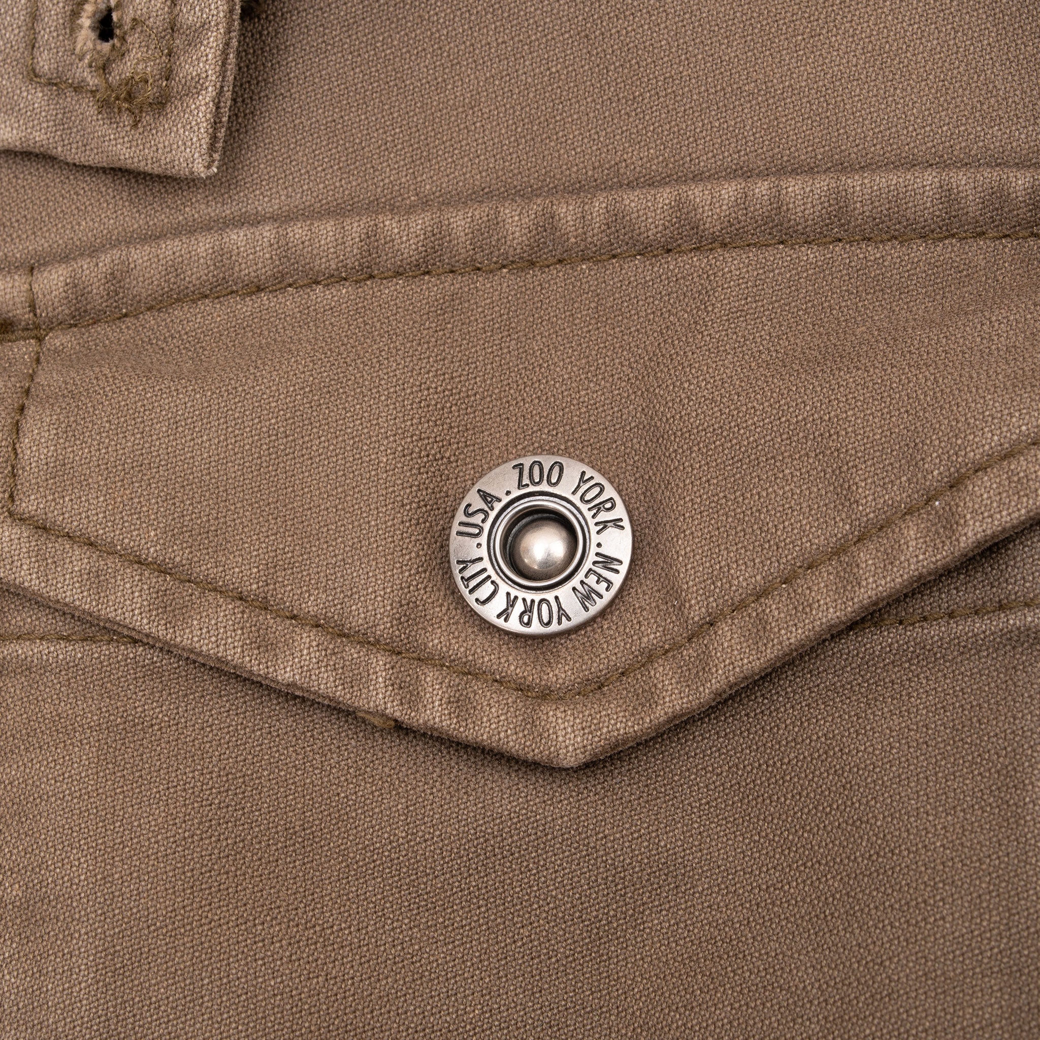 Vintage Zoo York Military Style Faux Fur Lined Deck Jacket Size Large 2000S