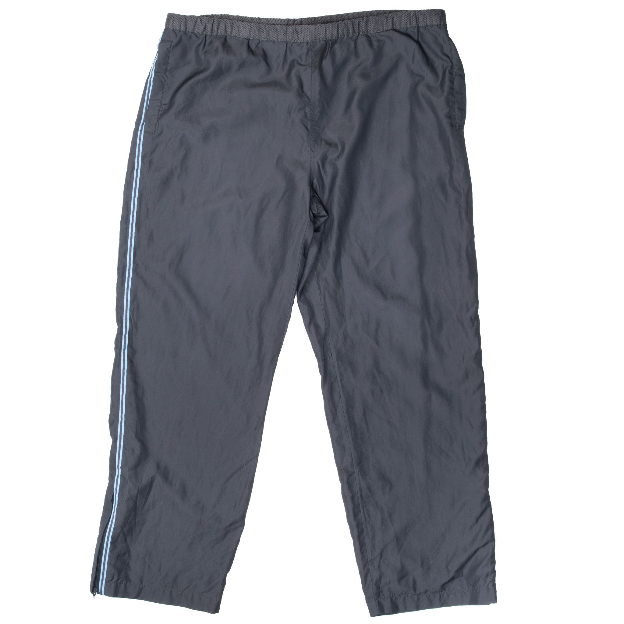 Vintage Nike Classic Swoosh Grey Nylon Track Pants 2000S Size Large