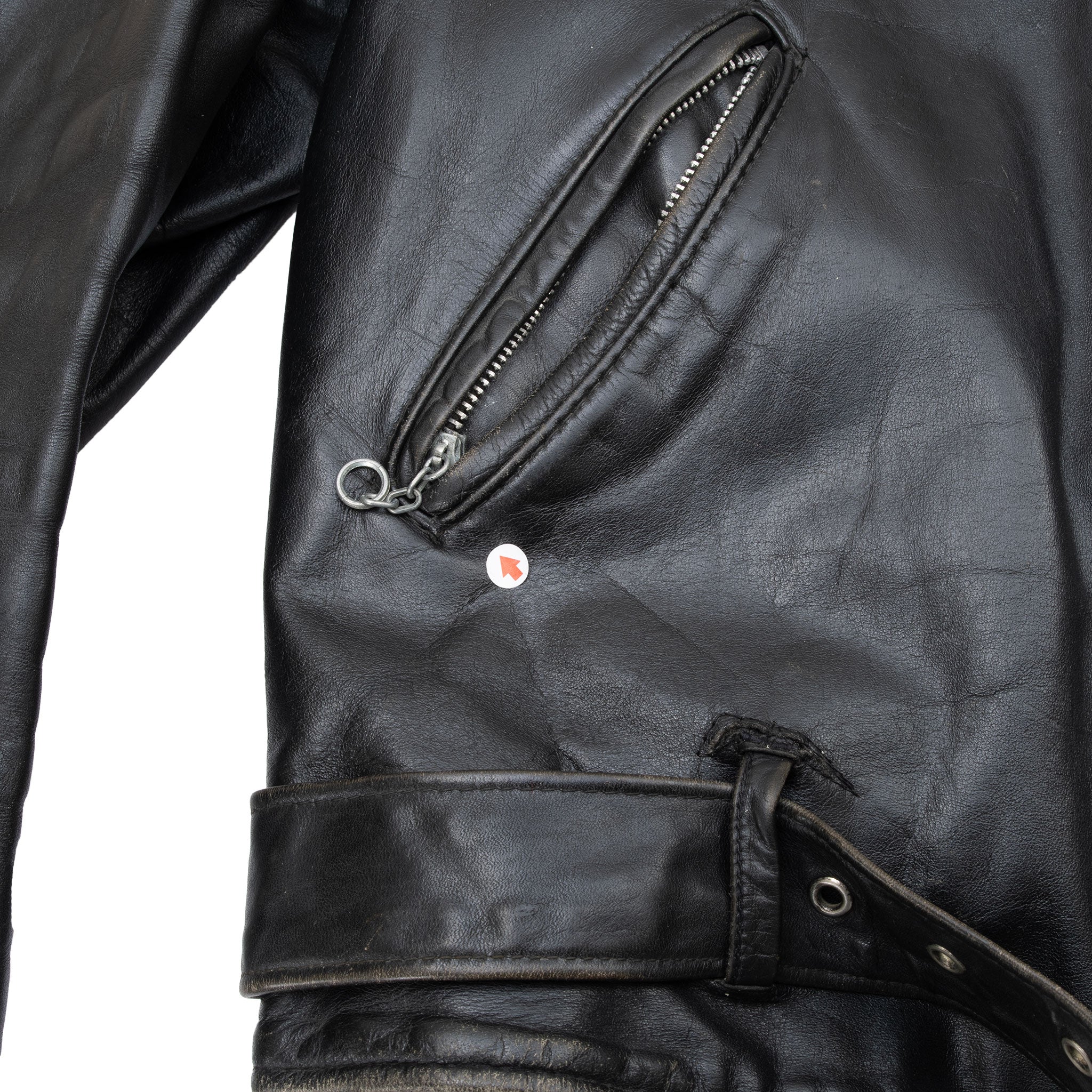 VINTAGE SCHOTT PERFECTO LEATHER MOTORCYCLE JACKET STYLE 618 SIZE 46 1980S MADE USA