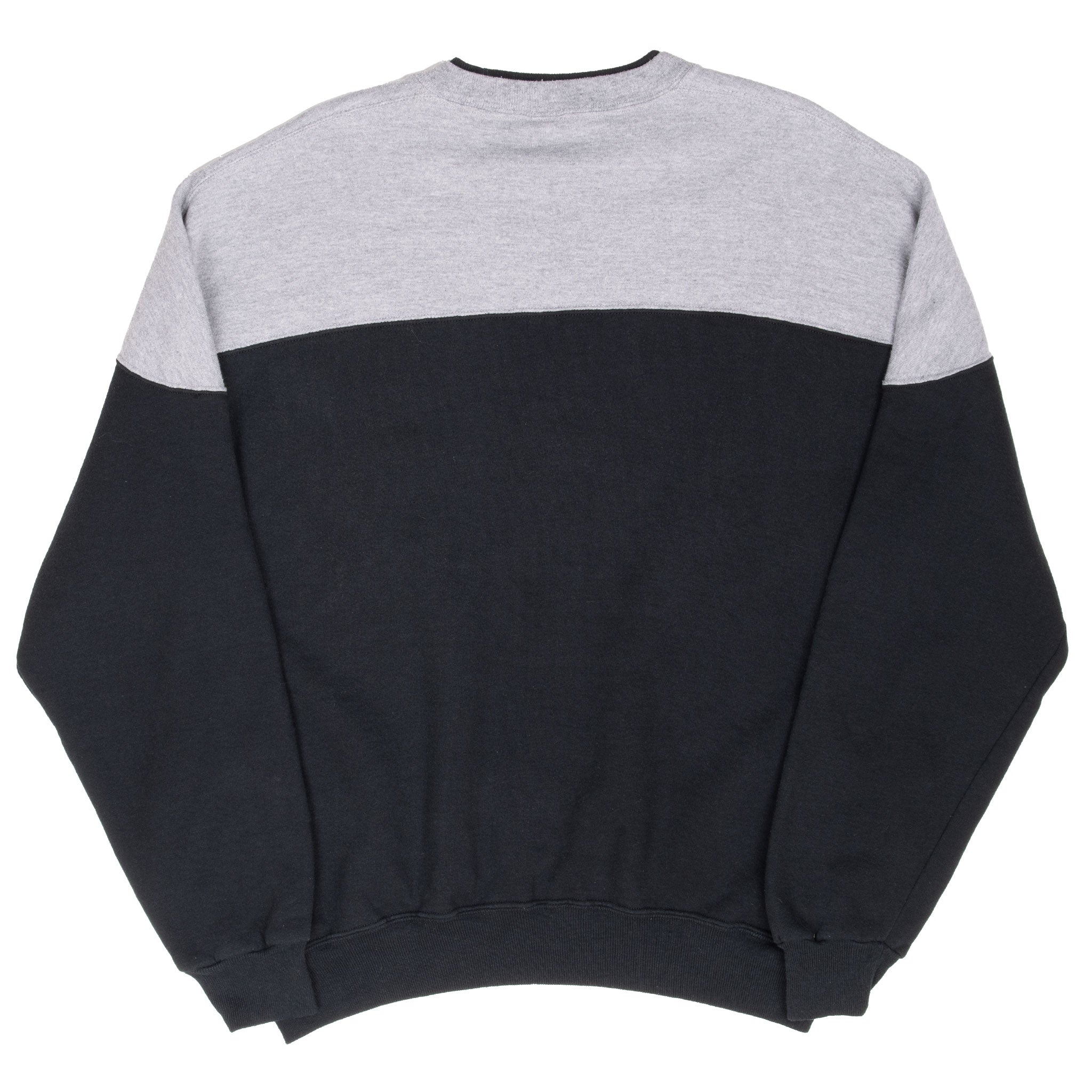 Vintage Russell Athletic Blank Black Grey Sweatshirt 1990S Size XL Made In Usa