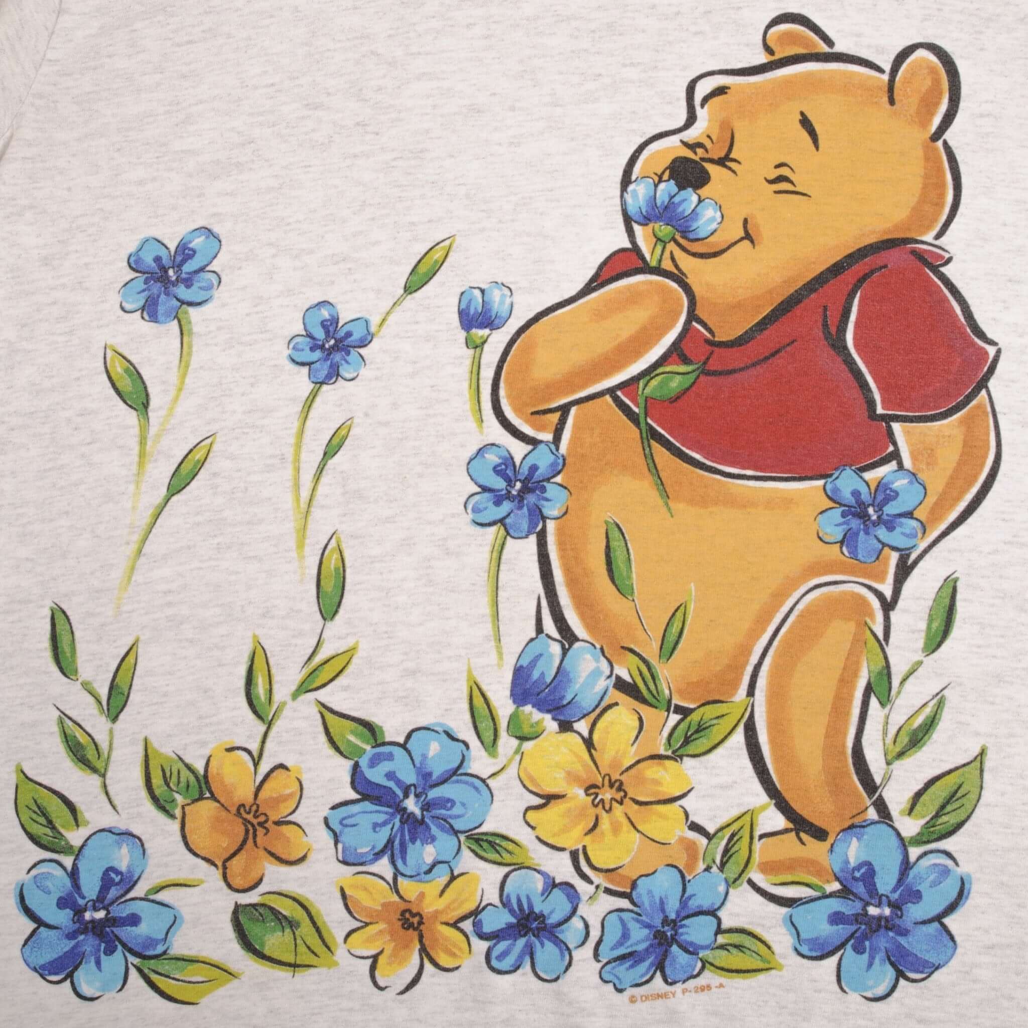 Vintage Disney Winnie The Pooh Flower 1990S Tee Shirt Size Large