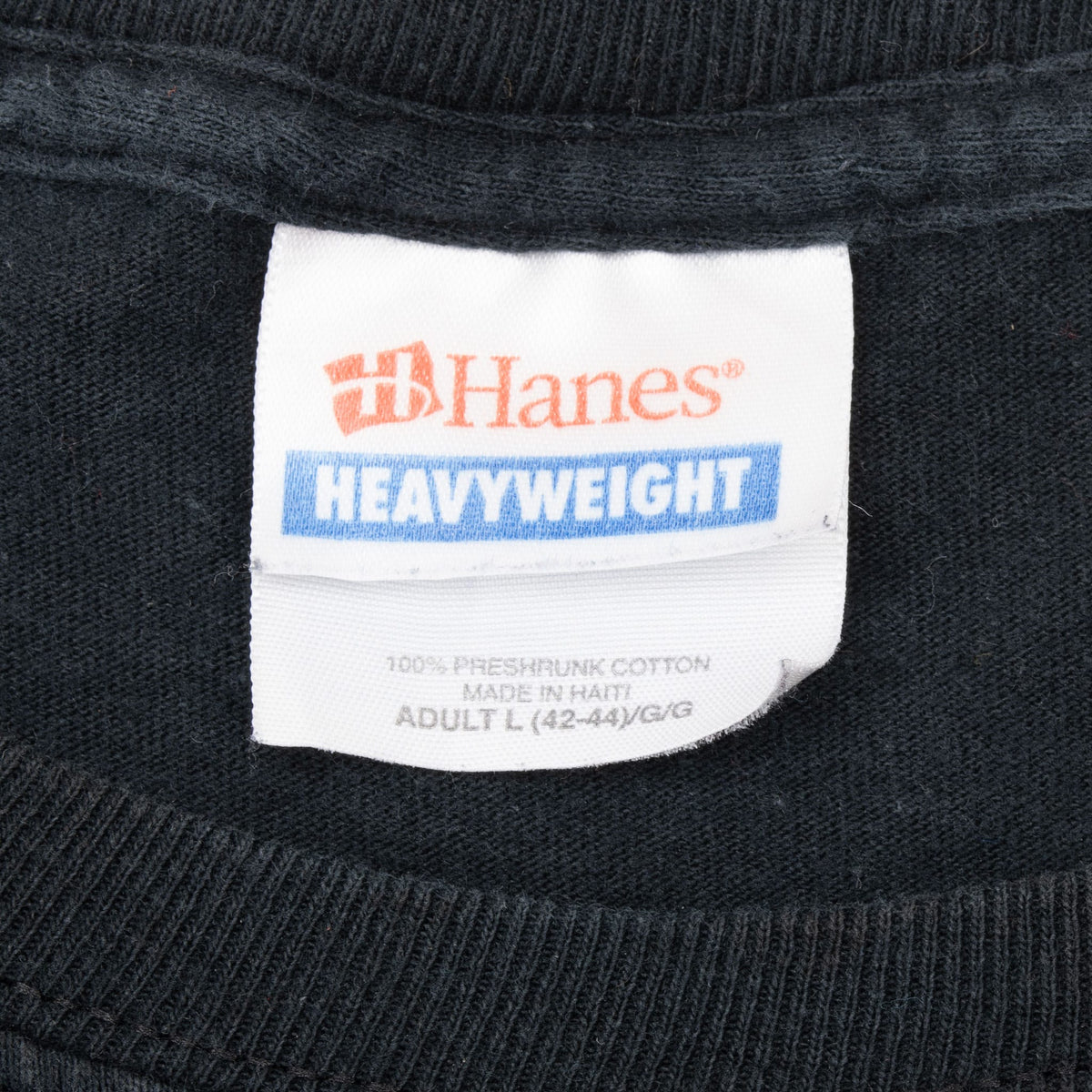 Hanes Heavyweight Adult Large neck tag on Ozzy Osbourne T-shirt