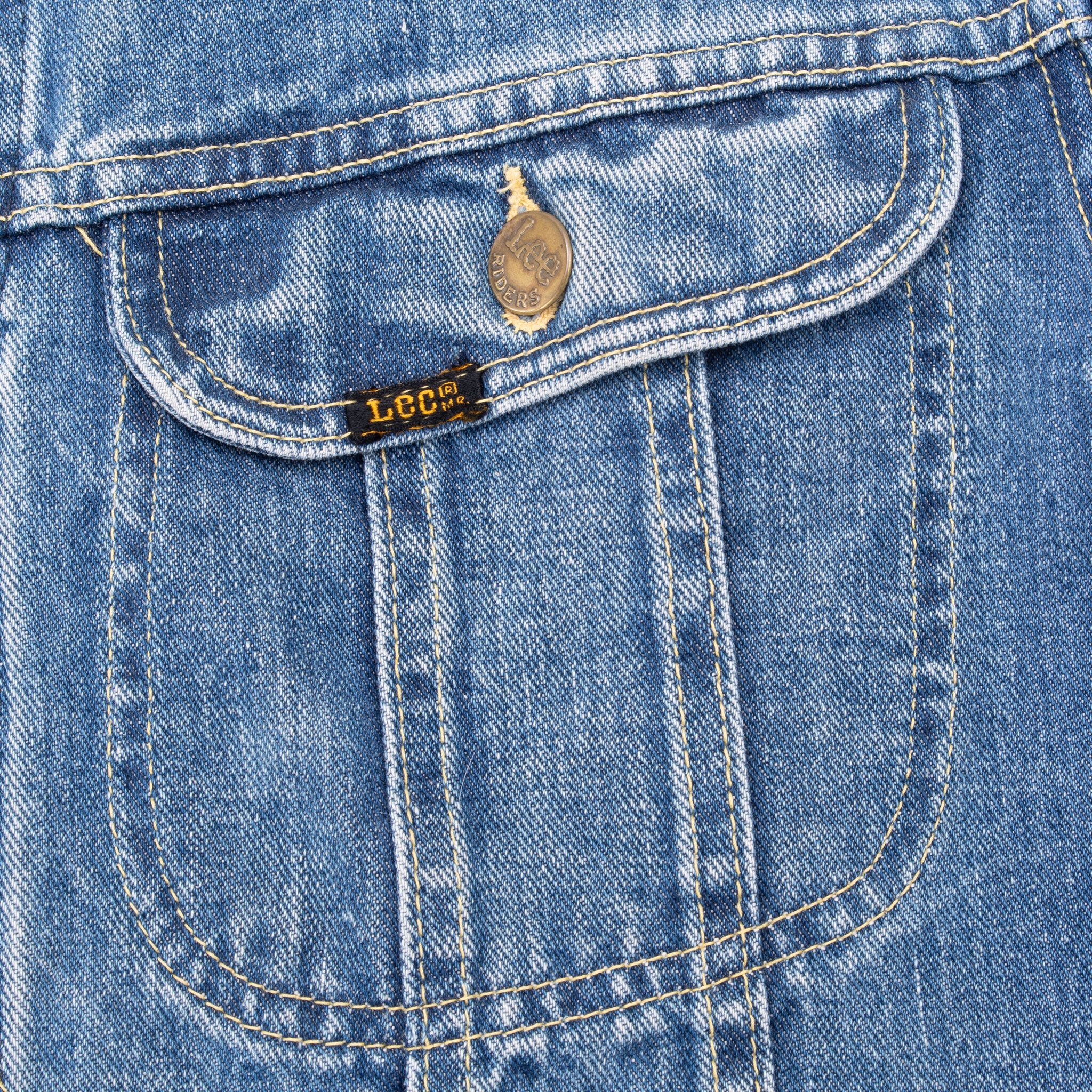 Vintage Lee Riders 101J Indigo Blue Jacket 1960S Size 40 Made In Usa