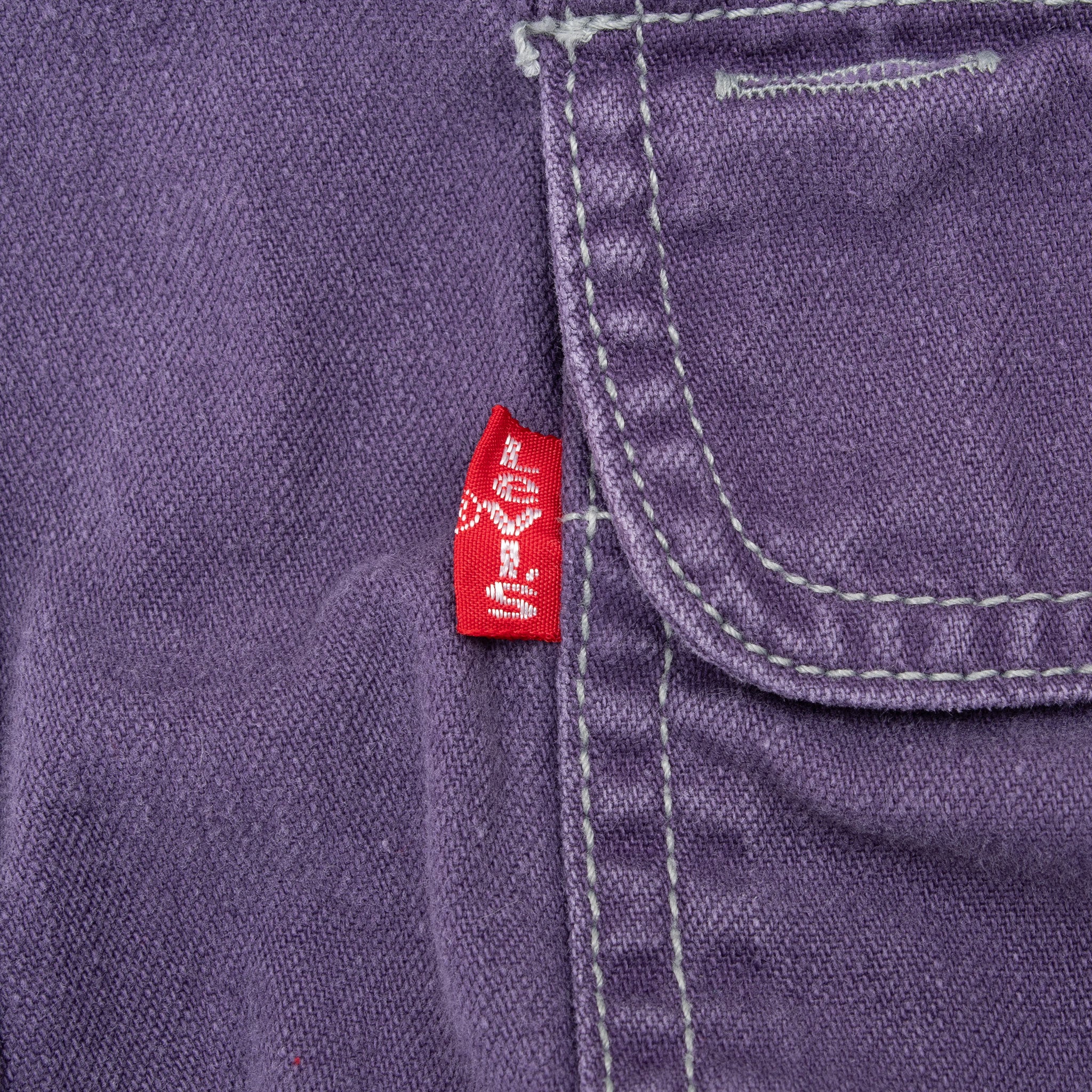 Vintage Levis Pocket Purple Denim Shirt 1990S Size XL